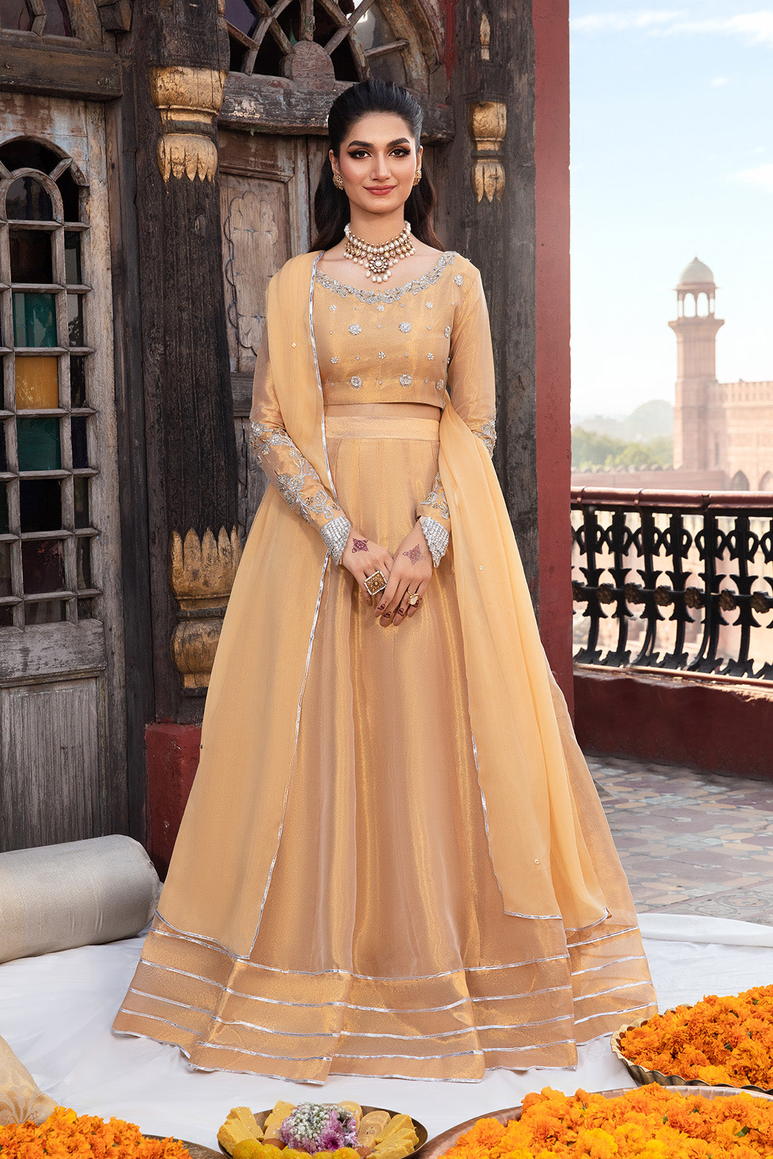 MYSTIC – 3PC TISSUE & CHIFFON WEDDING FESTIVE PRET