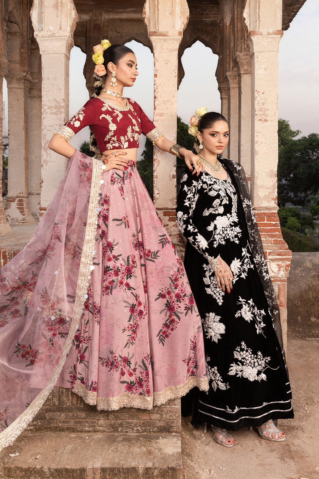 GULNAAR – 2PC VELVET & ORGANZA WEDDING FESTIVE PRET