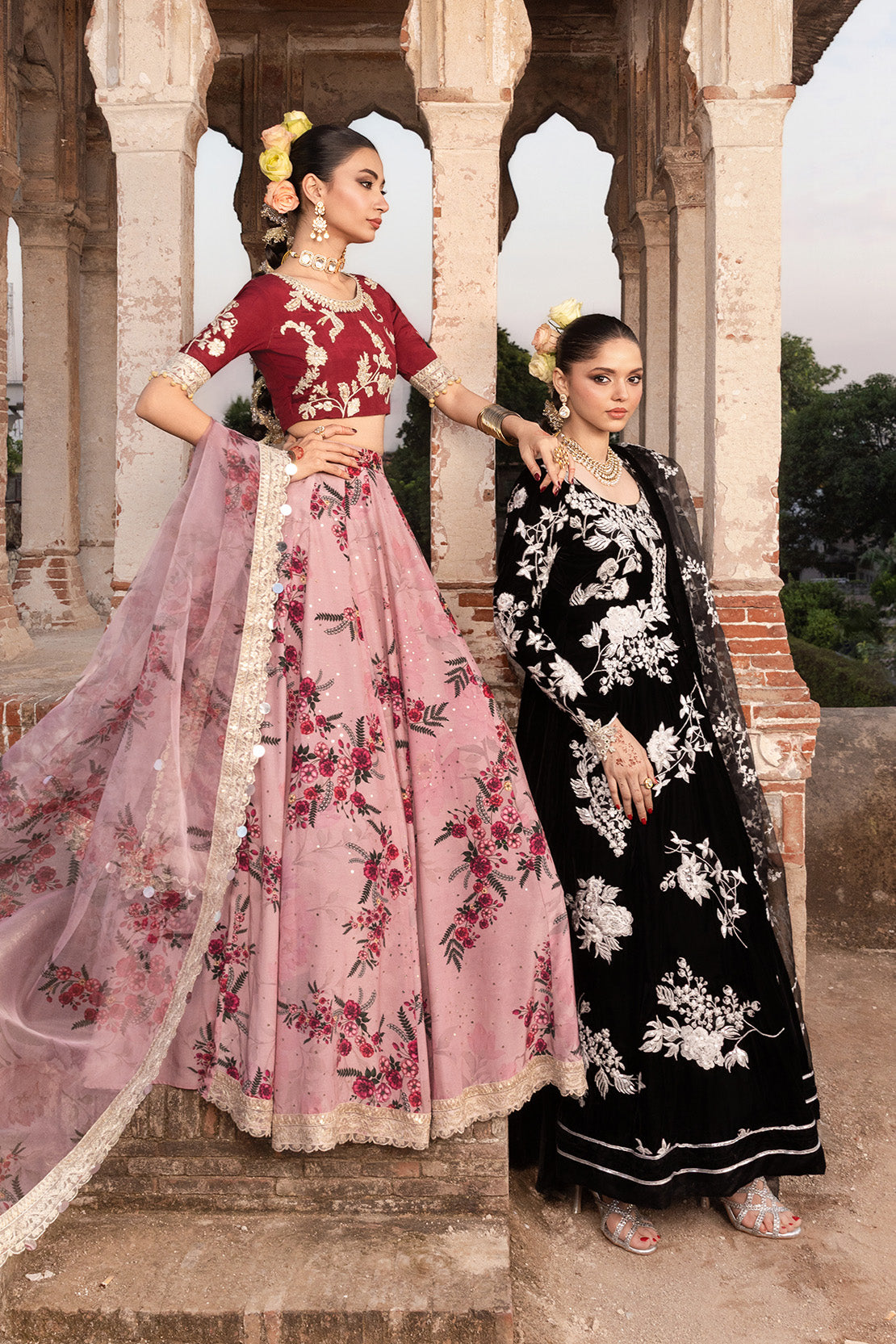 GULNAAR – 2PC VELVET & ORGANZA WEDDING FESTIVE PRET