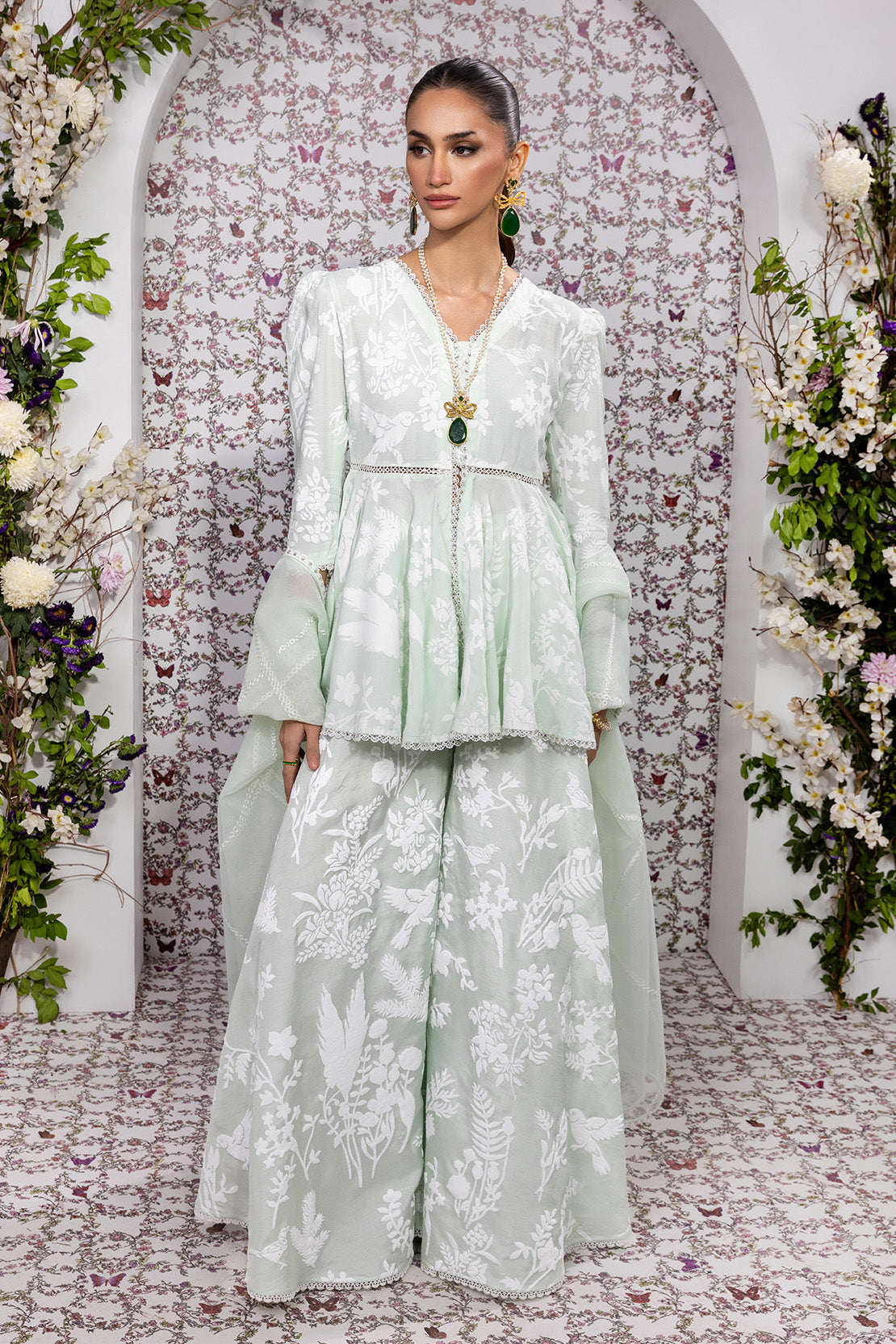 SUNLIT PATELS – 3PC RAWSILK & ORGANZA PRET GRIP/SILK