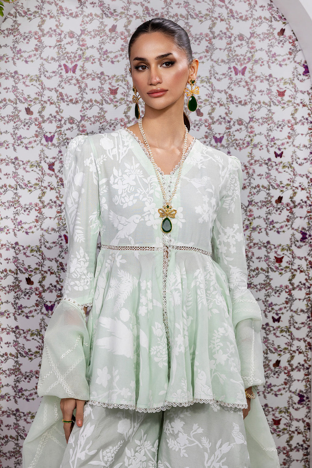 SUNLIT PATELS – 3PC RAWSILK & ORGANZA PRET GRIP/SILK
