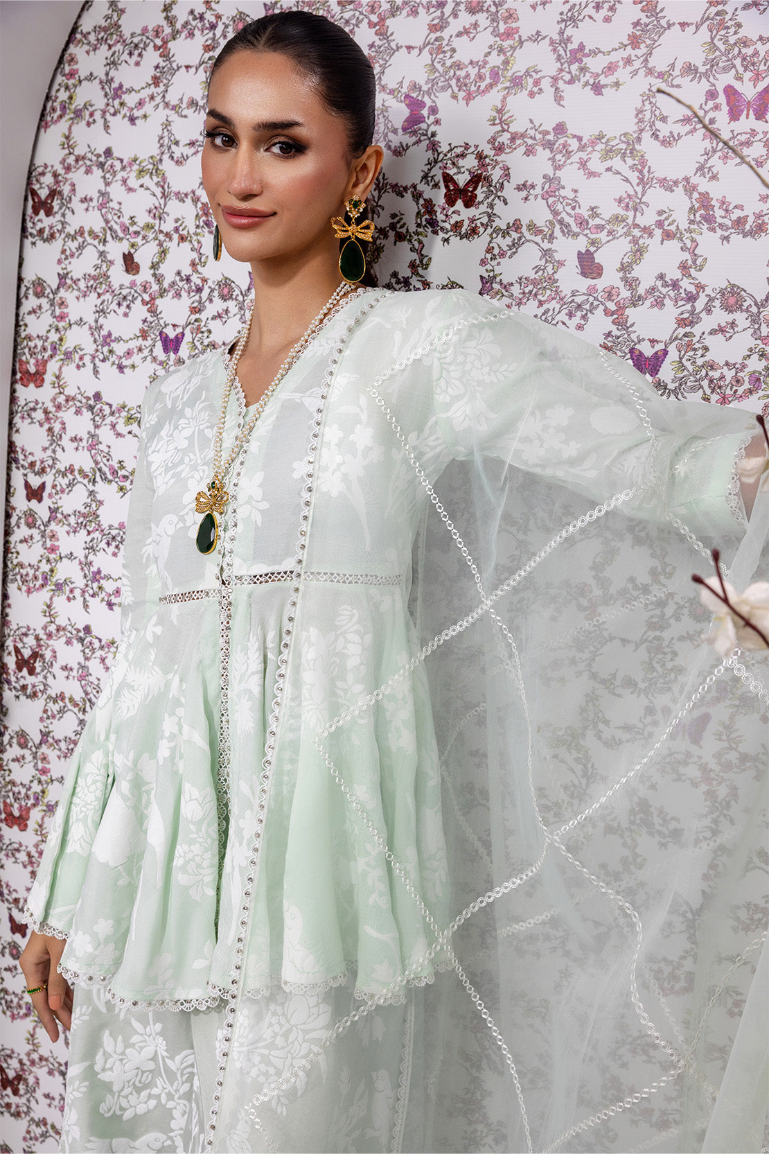 SUNLIT PATELS – 3PC RAWSILK & ORGANZA PRET GRIP/SILK