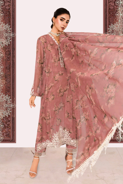3PC COTTON NET, ORGANZA & LAWN EID FESTIVE UNSTITCHED