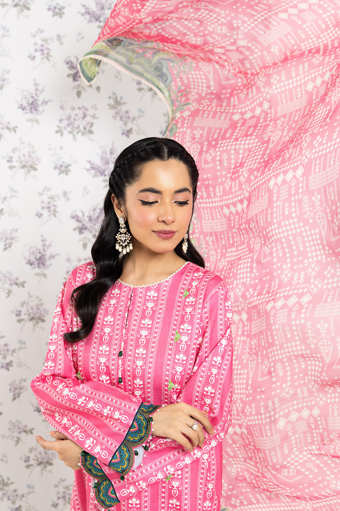 PRINTED - 3 PC LAWN SUIT