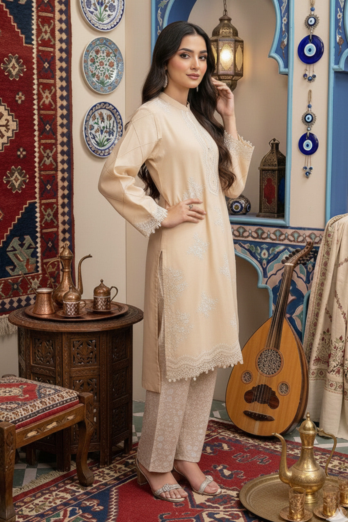 Embroidered - 2 Pc Khaddar Suit
