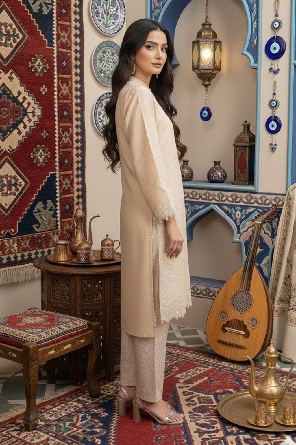 Embroidered - 2 Pc Khaddar Suit