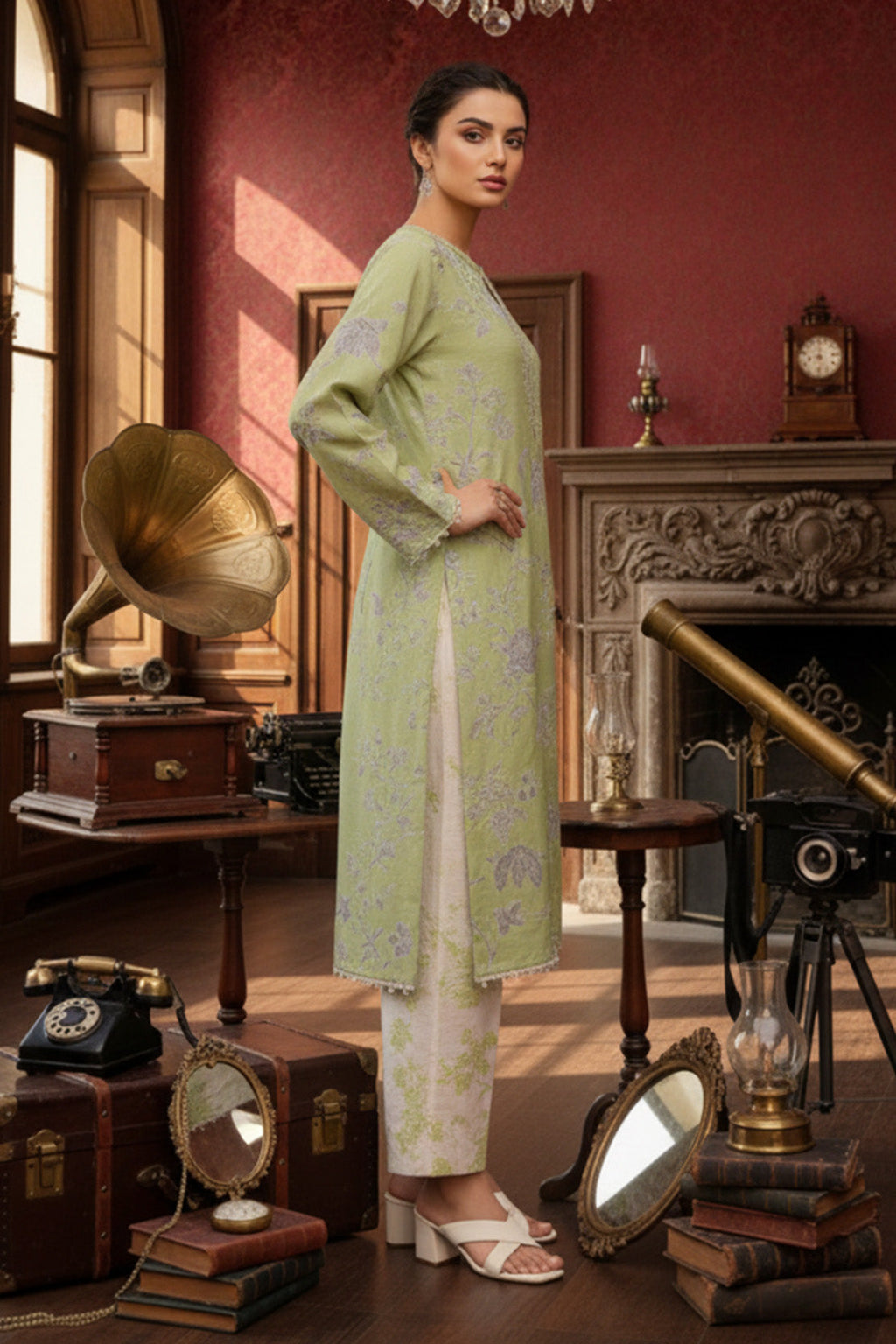 Embroidered - 2 Pc Khaddar Suit