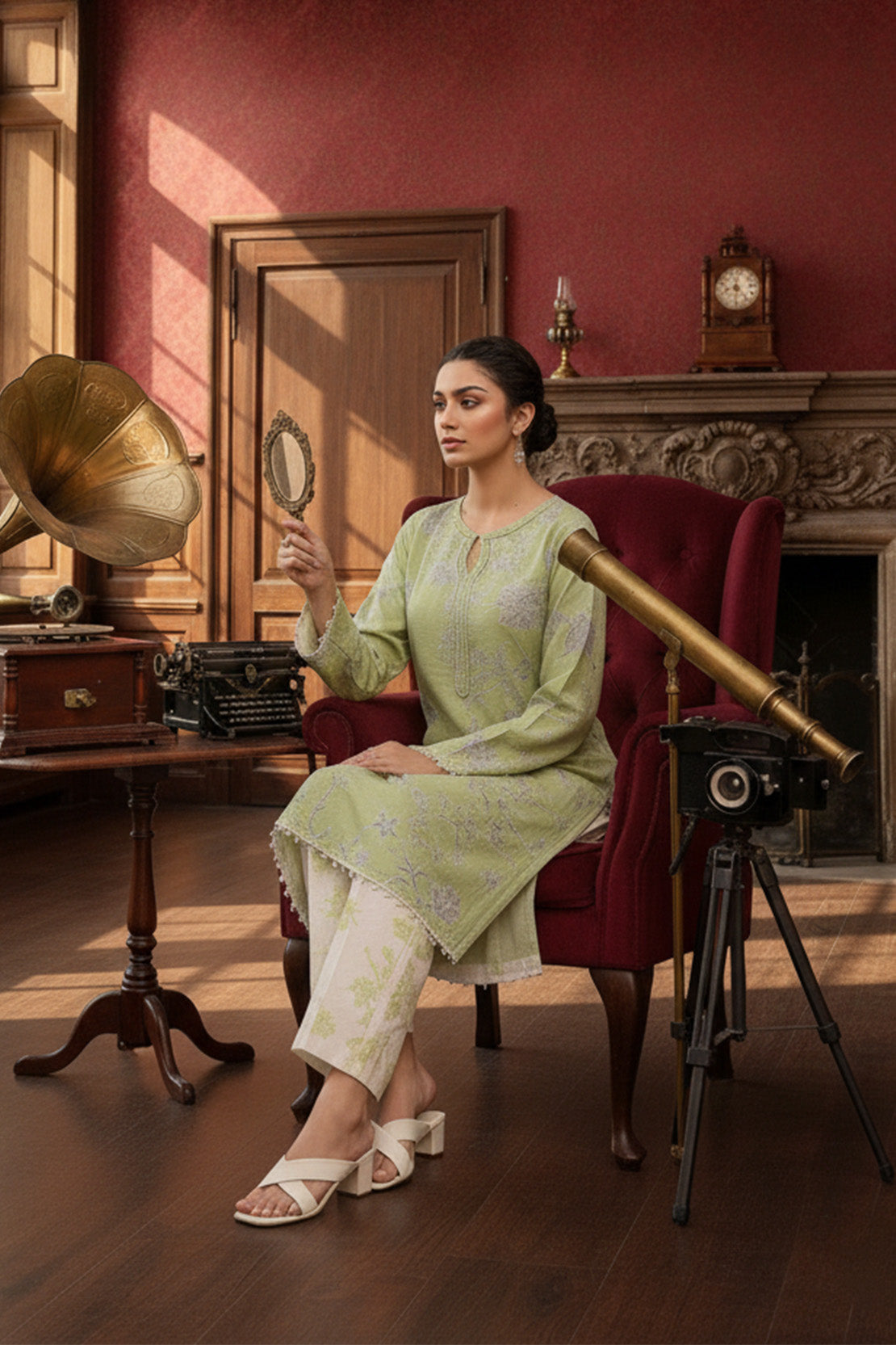 Embroidered - 2 Pc Khaddar Suit