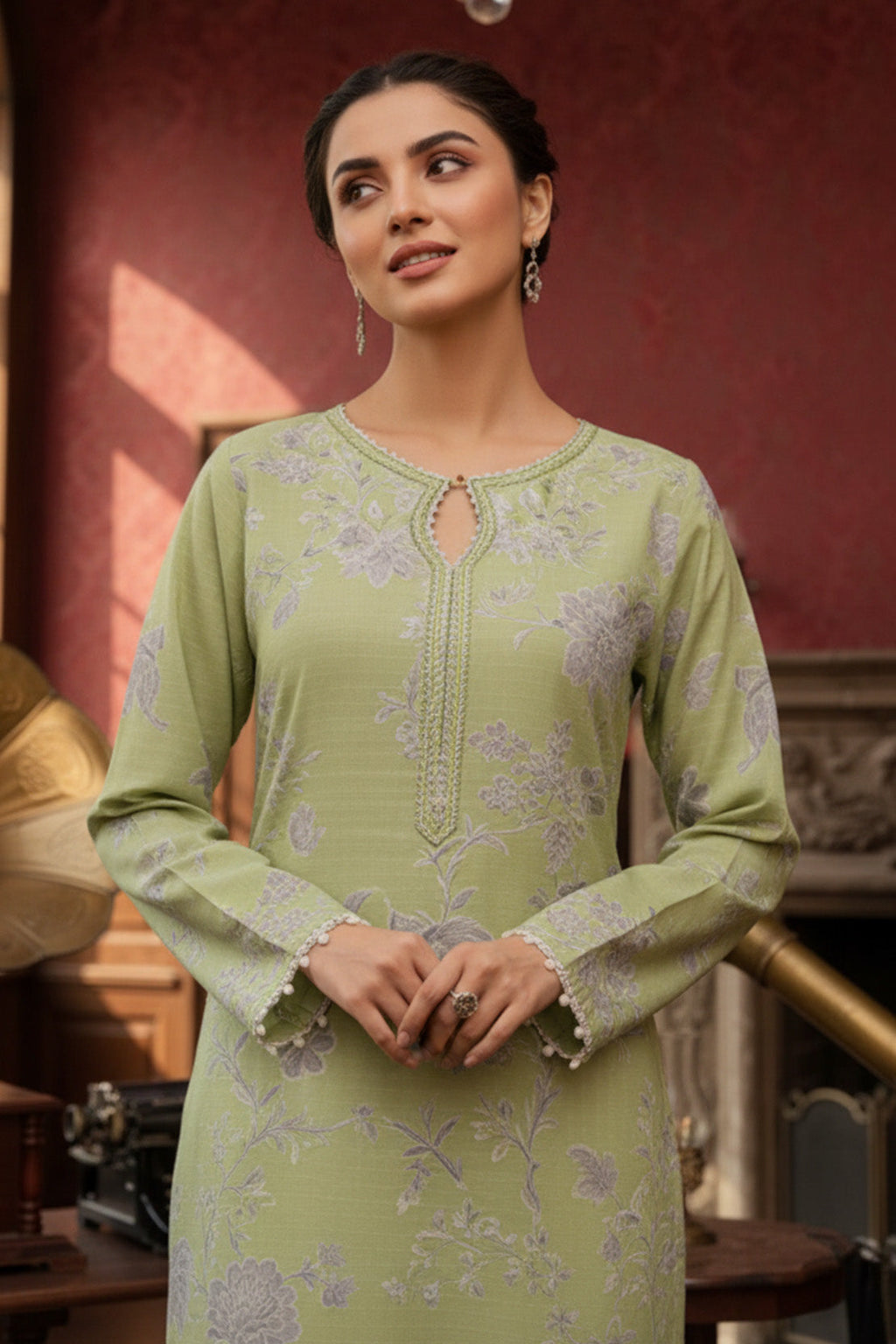 Embroidered - 2 Pc Khaddar Suit