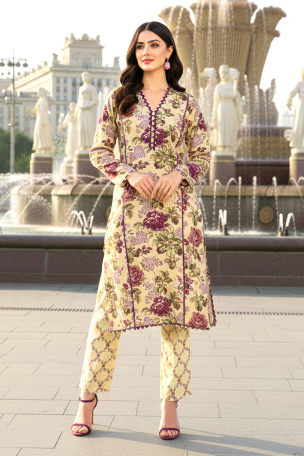 Printed - 2 Pc Khaddar Suit