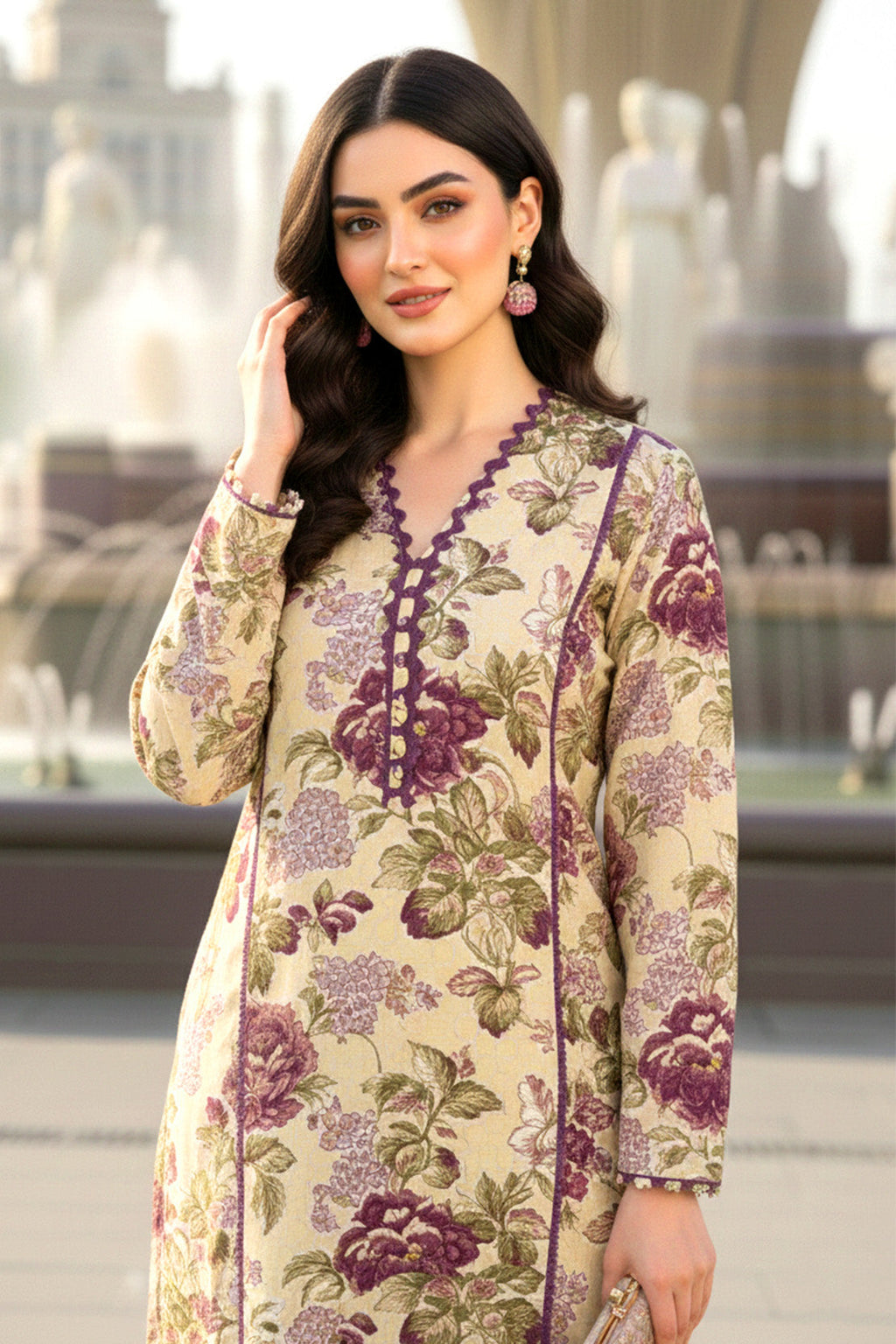 Printed - 2 Pc Khaddar Suit