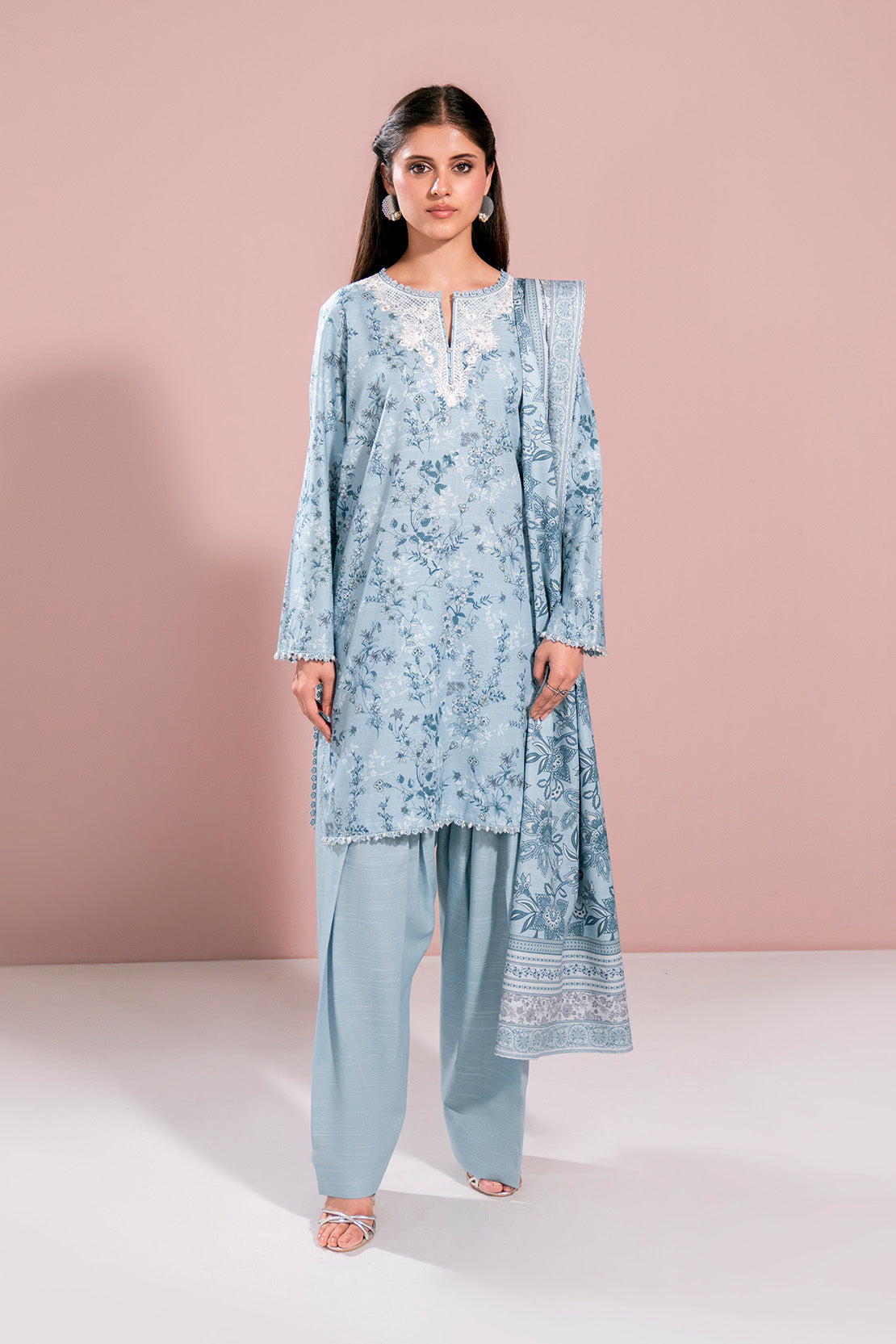 Embroidered - 2 Pc Khaddar Suit