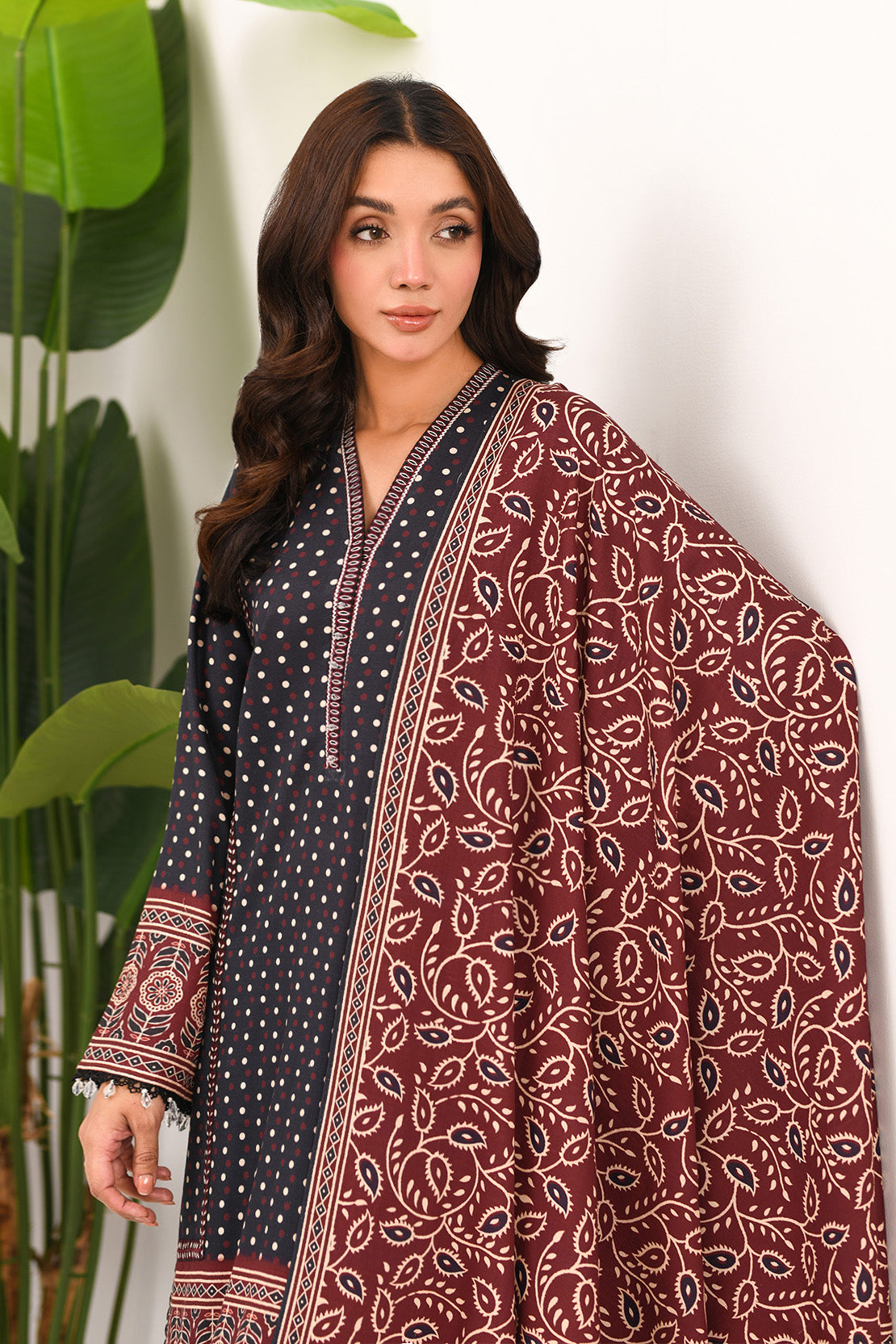 Embroidered - 3 Pc Khaddar Suit