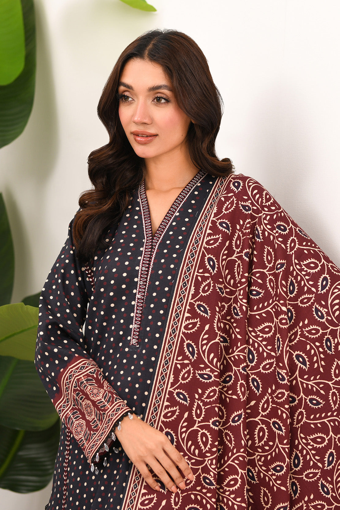 Embroidered - 3 Pc Khaddar Suit