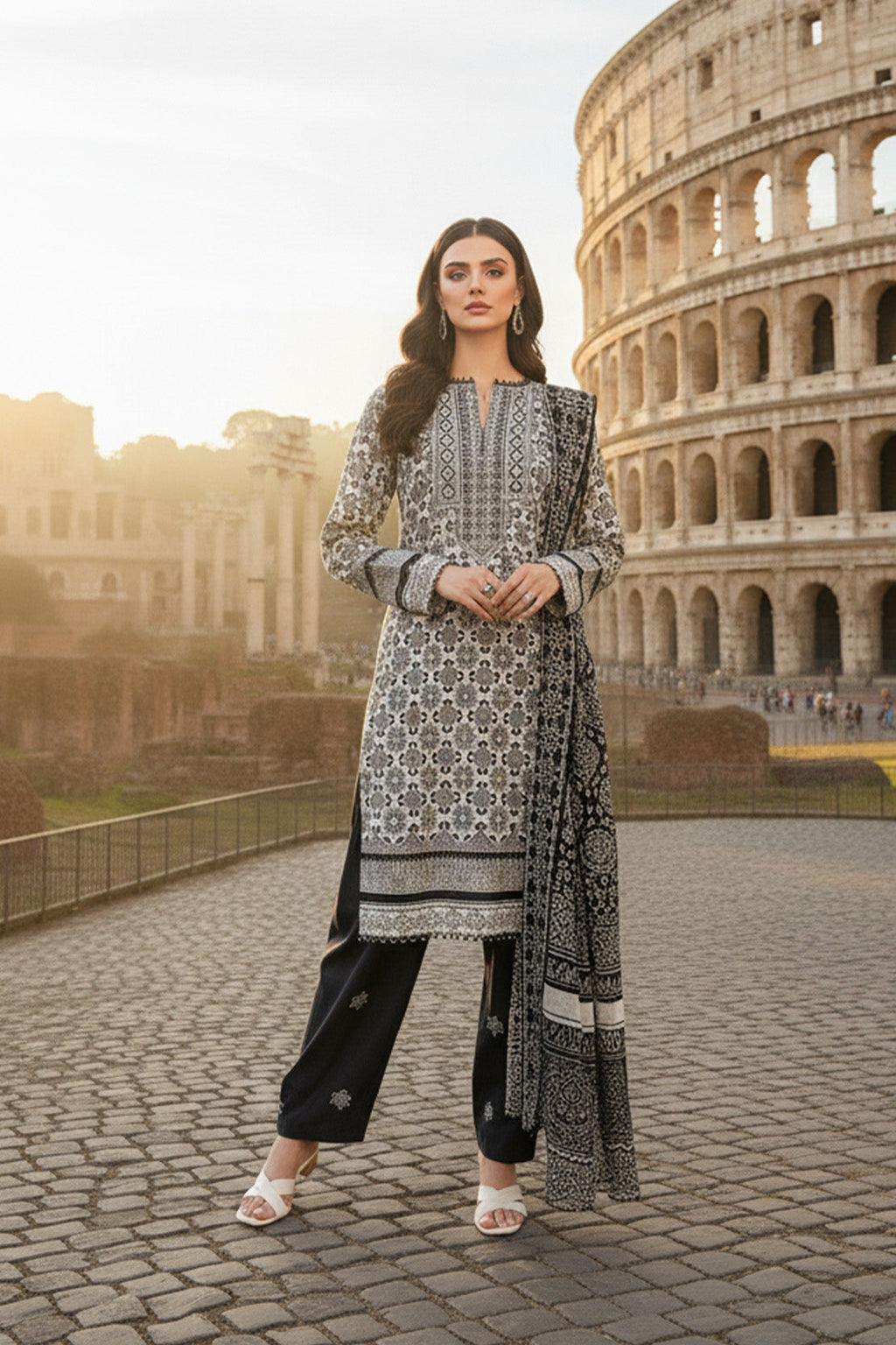Embroidered - 3 Pc Khaddar Suit