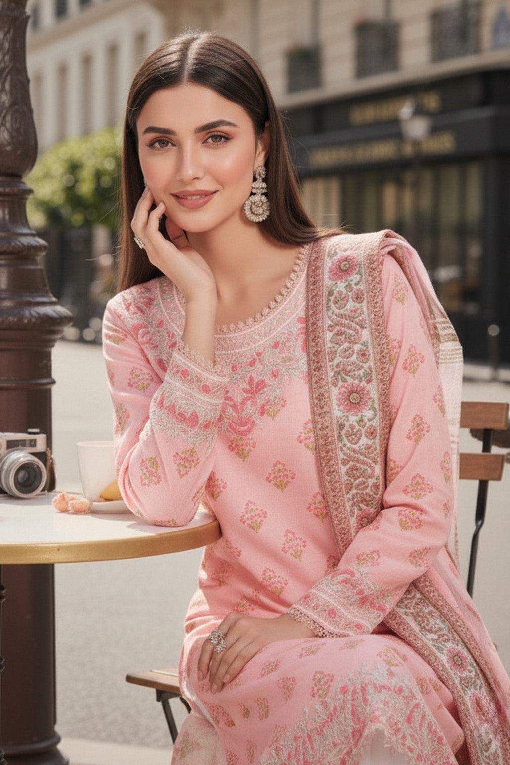 Embroidered - 3 Pc Khaddar Suit