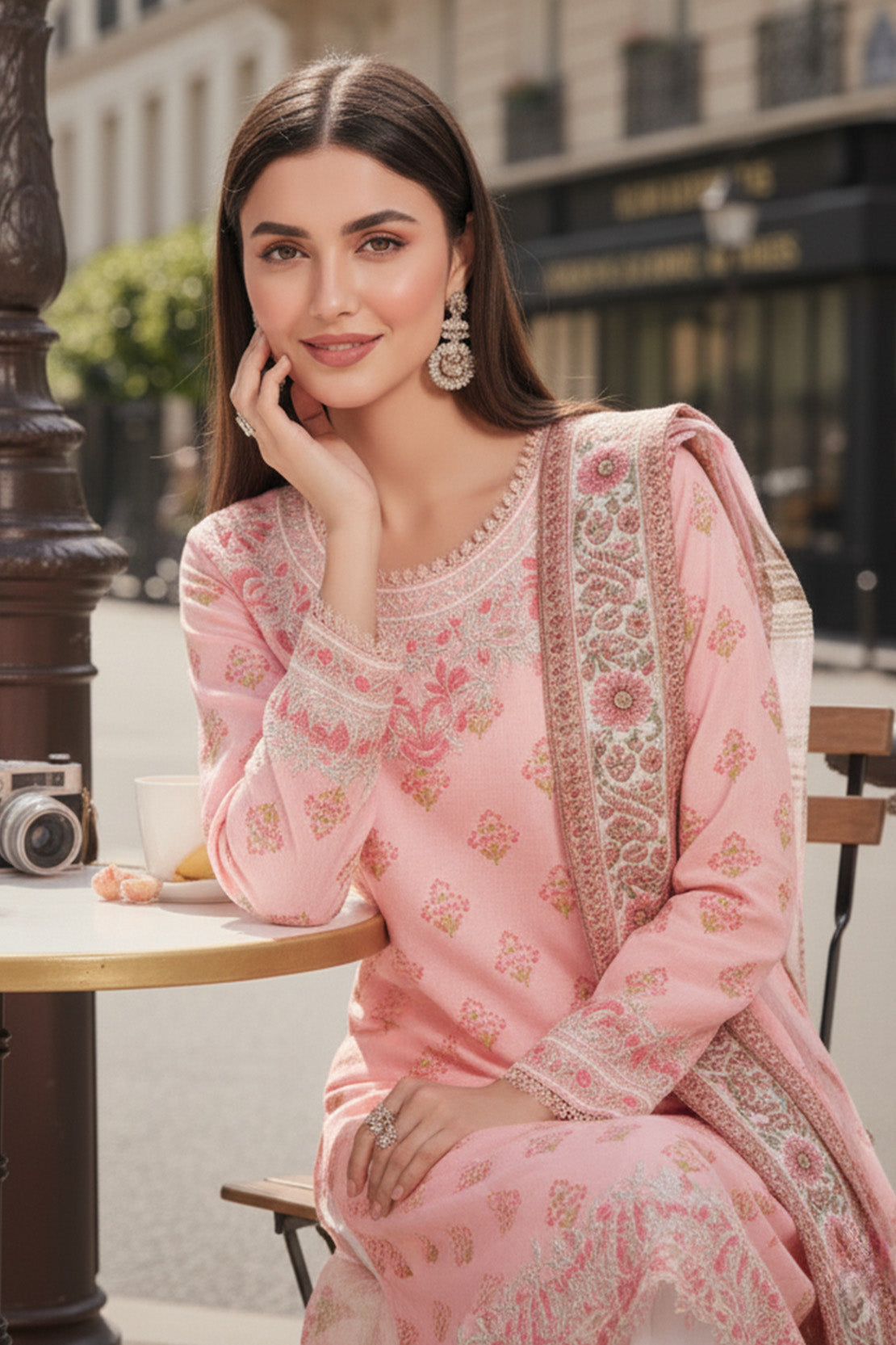 Embroidered - 3 Pc Khaddar Suit