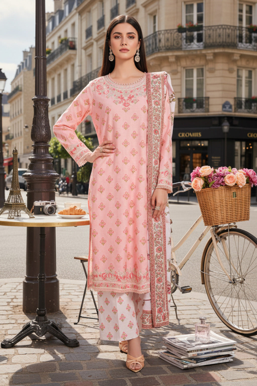 Embroidered - 3 Pc Khaddar Suit