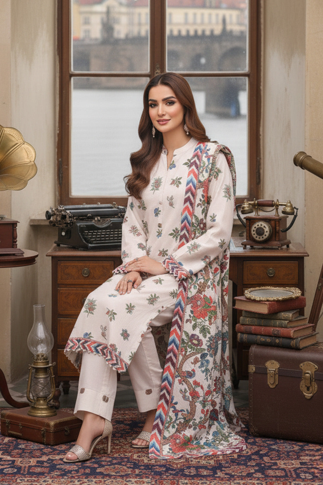Printed - 3 Pc Khaddar Suit
