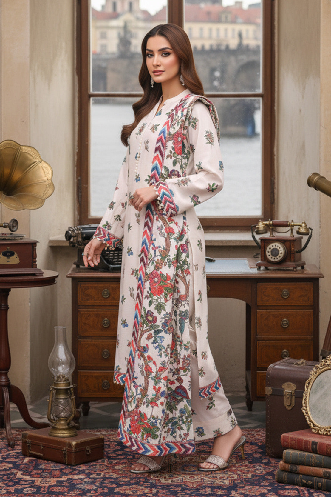 Printed - 3 Pc Khaddar Suit