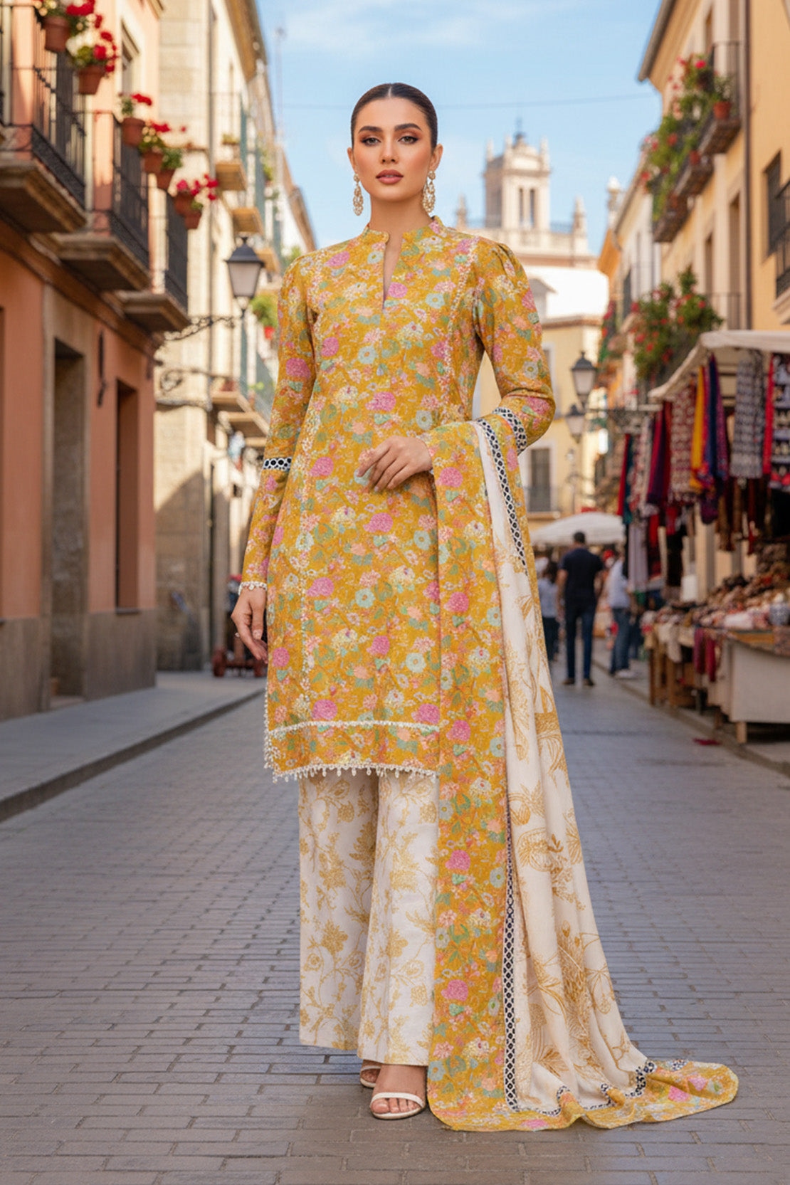 Printed - 3 Pc Khaddar Suit