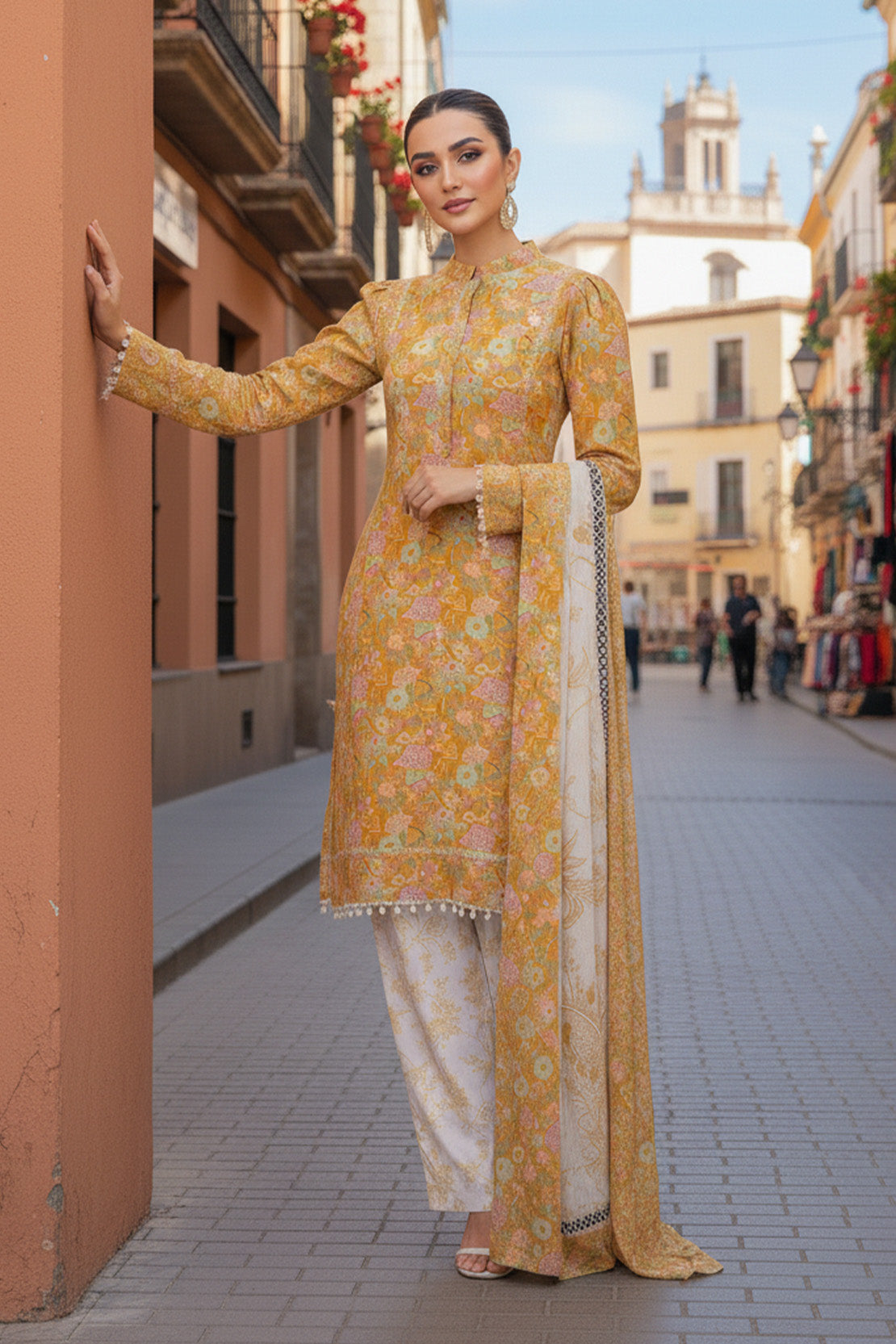 Printed - 3 Pc Khaddar Suit