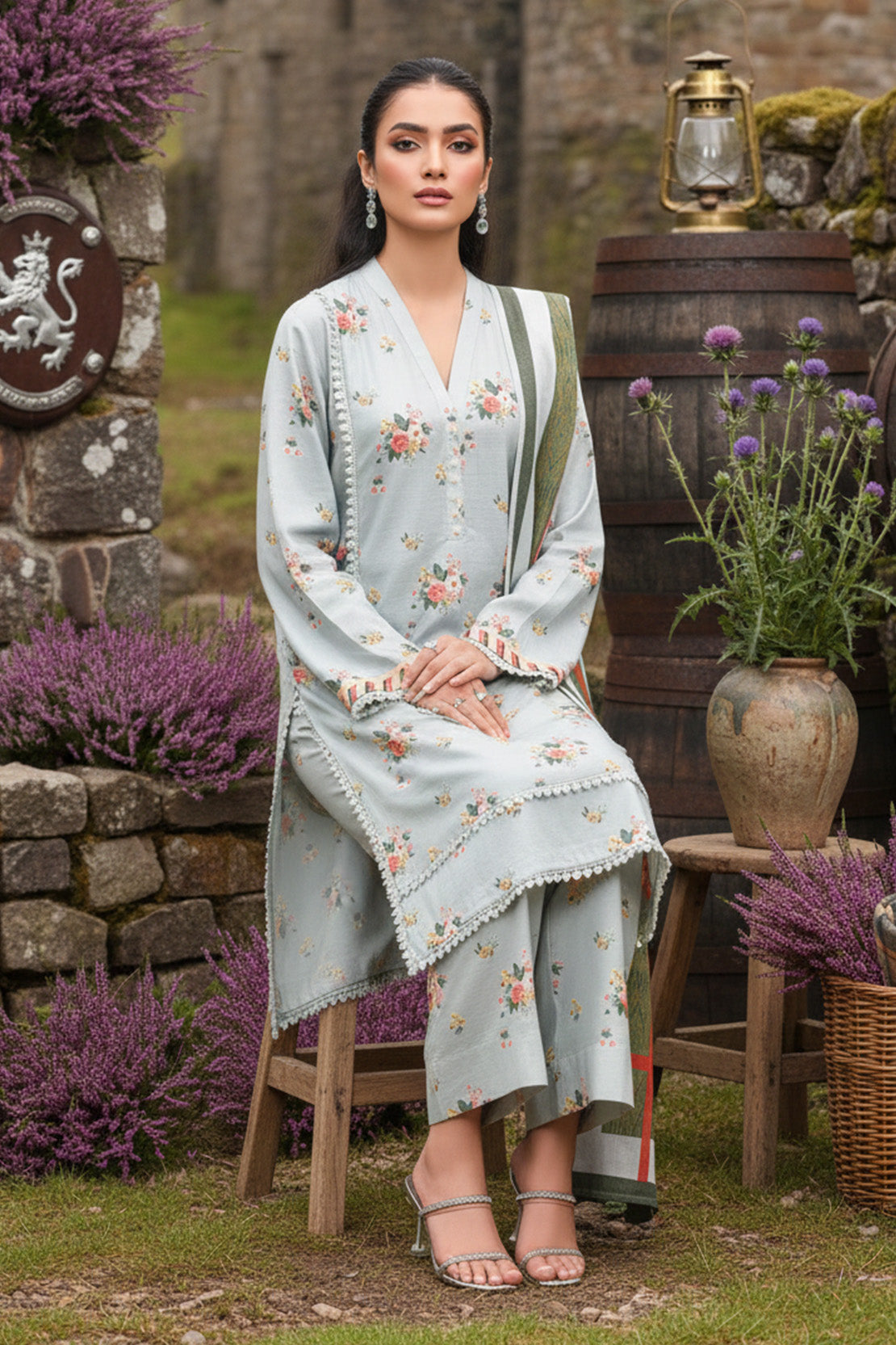 Printed - 3 Pc Khaddar Suit