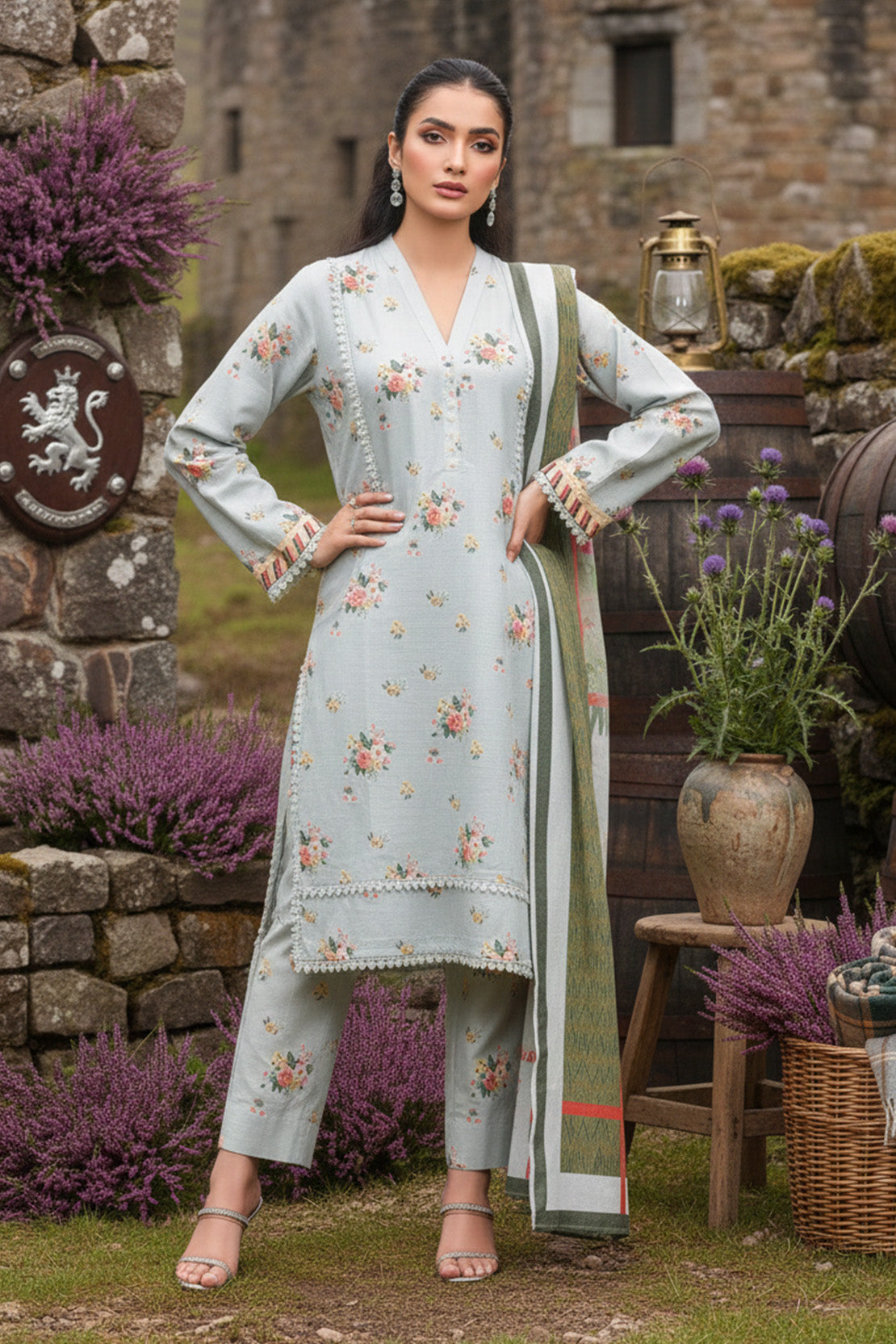 Printed - 3 Pc Khaddar Suit