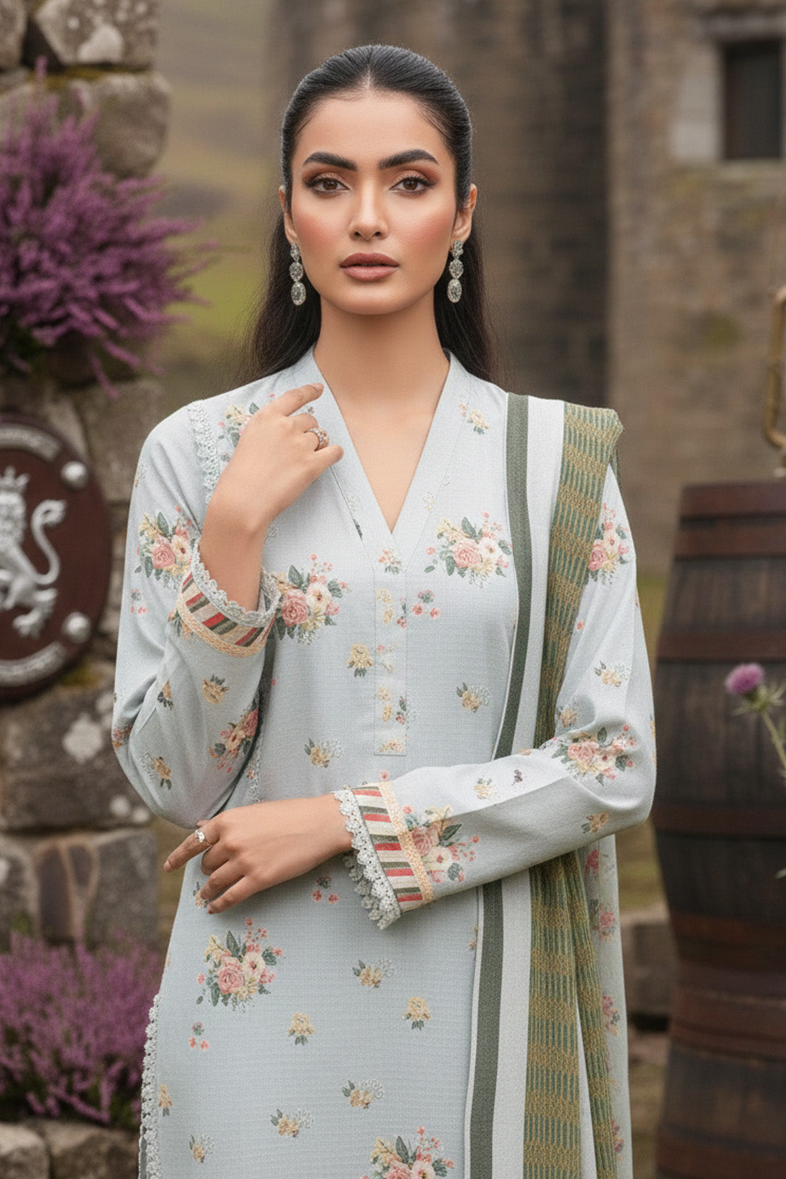 Printed - 3 Pc Khaddar Suit