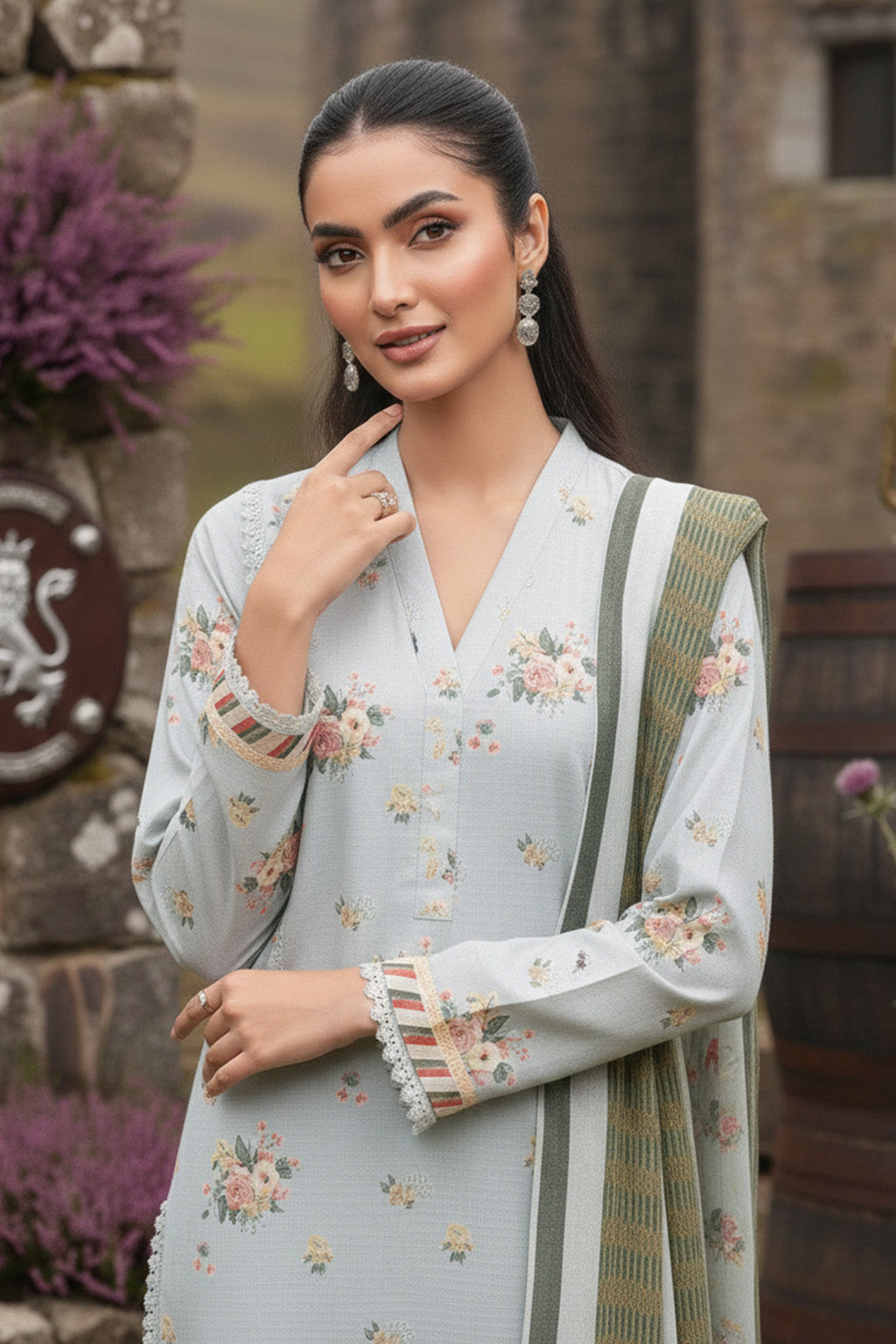 Printed - 3 Pc Khaddar Suit