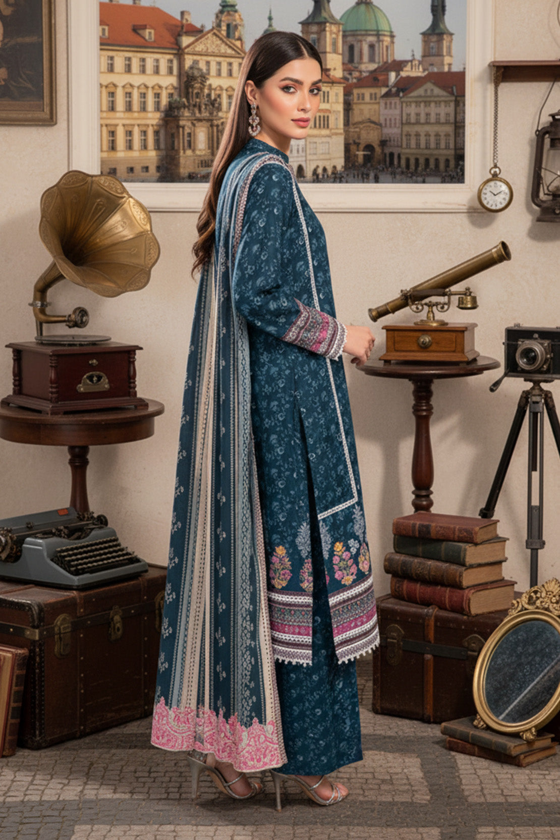 Printed - 3 Pc Khaddar Suit