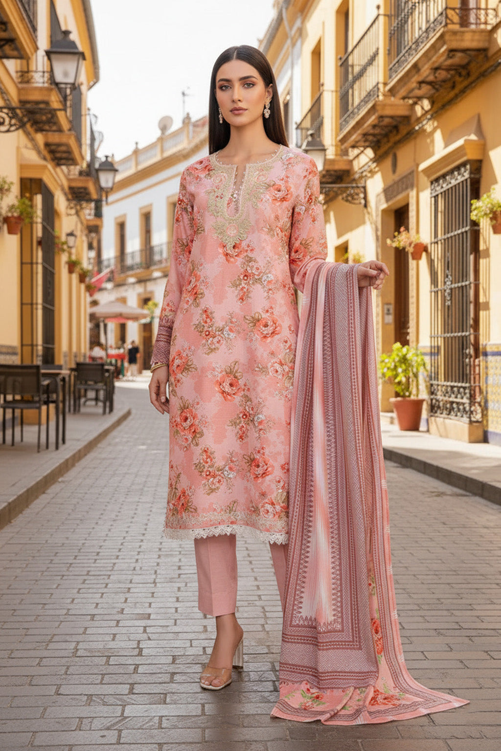 Embroidered - 3 Pc Khaddar Suit