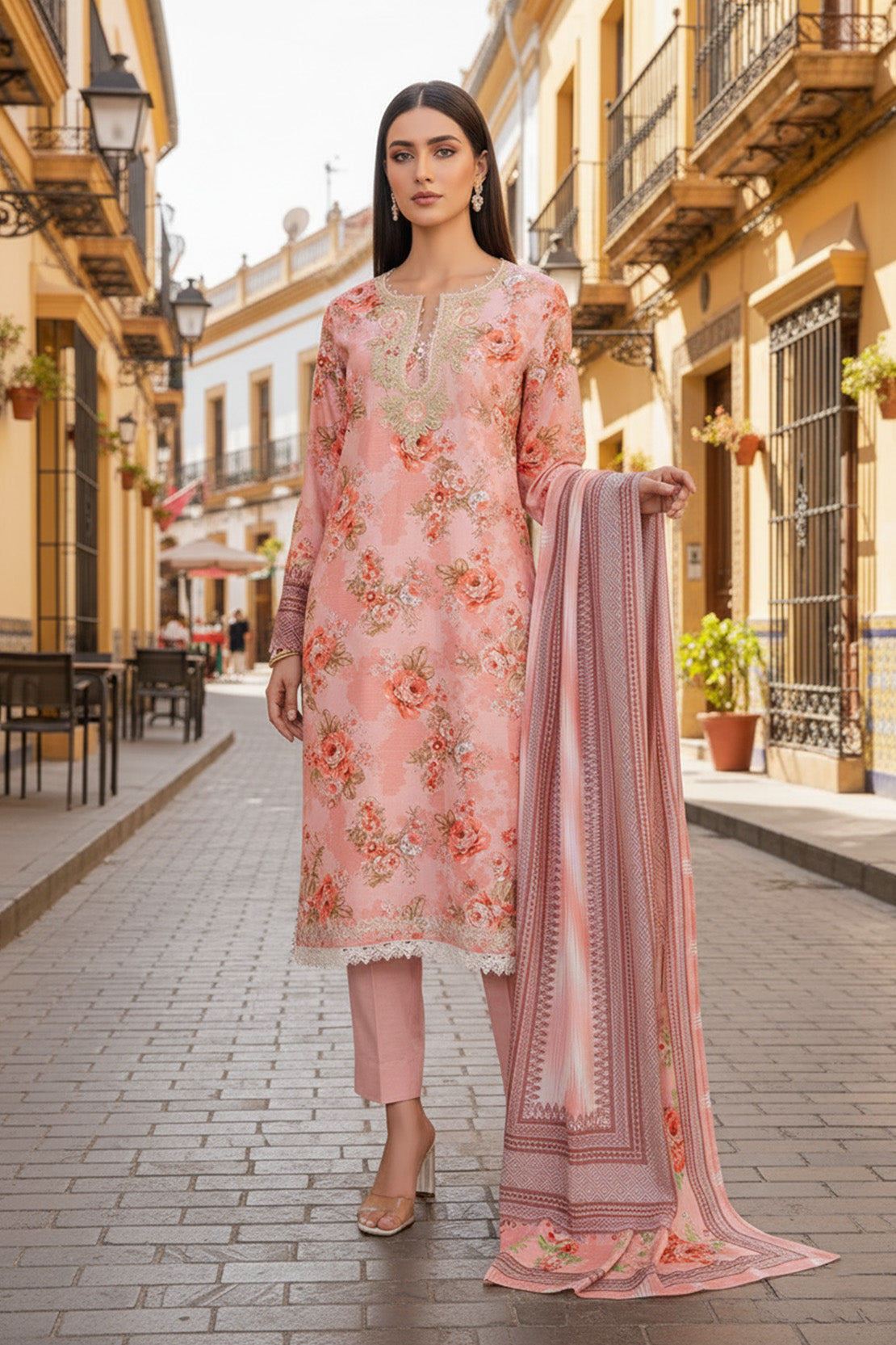 Embroidered - 3 Pc Khaddar Suit