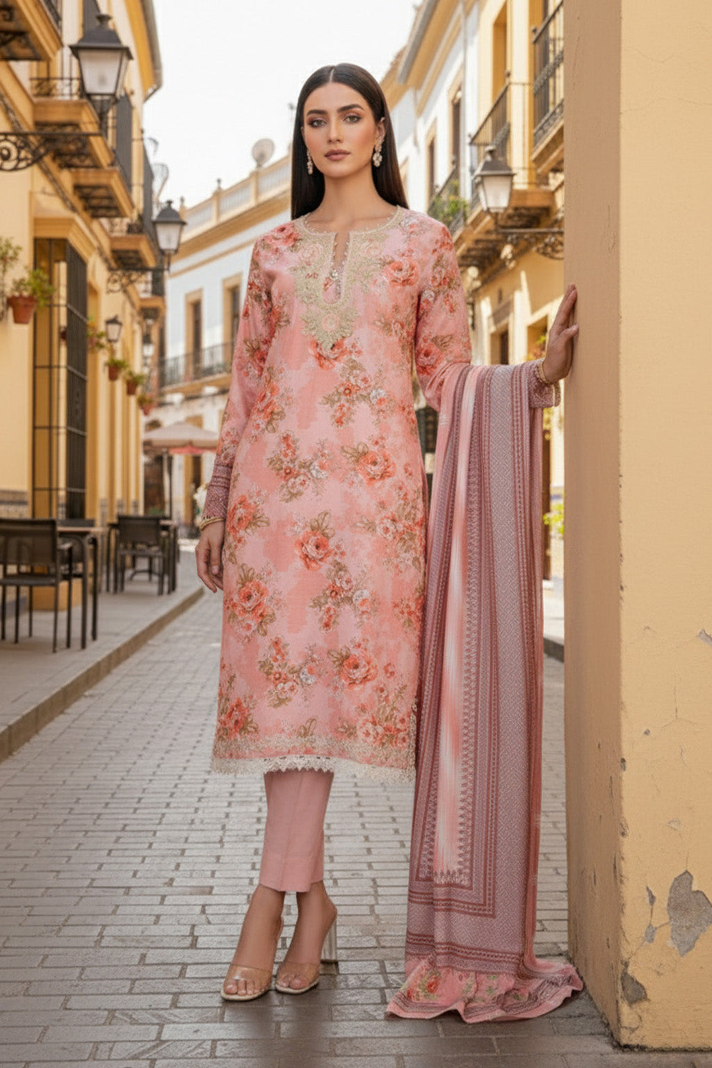 Embroidered - 3 Pc Khaddar Suit