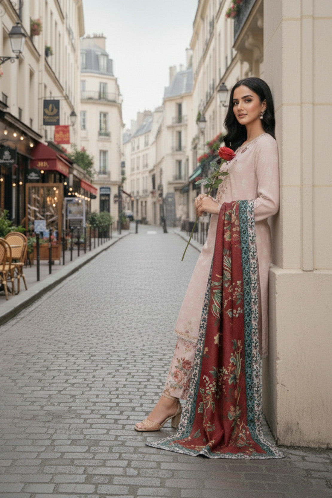 Embroidered - 3 Pc Khaddar Suit