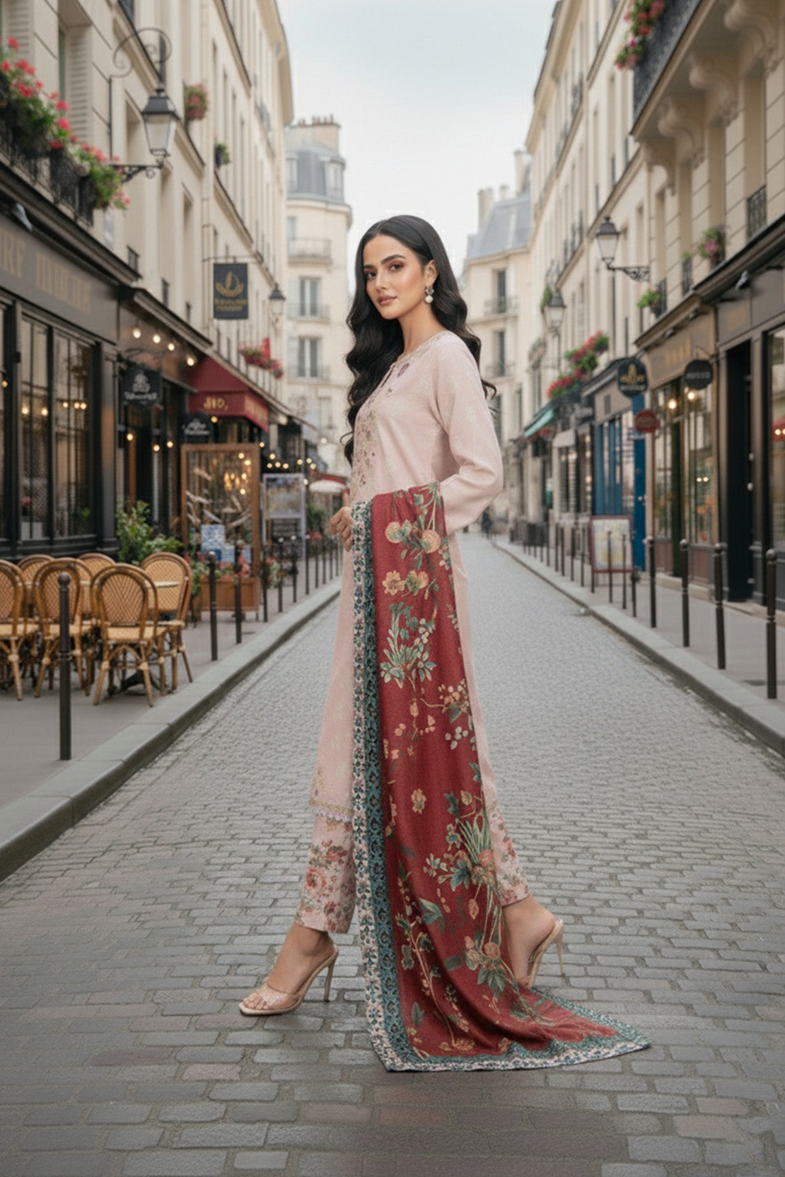 Embroidered - 3 Pc Khaddar Suit