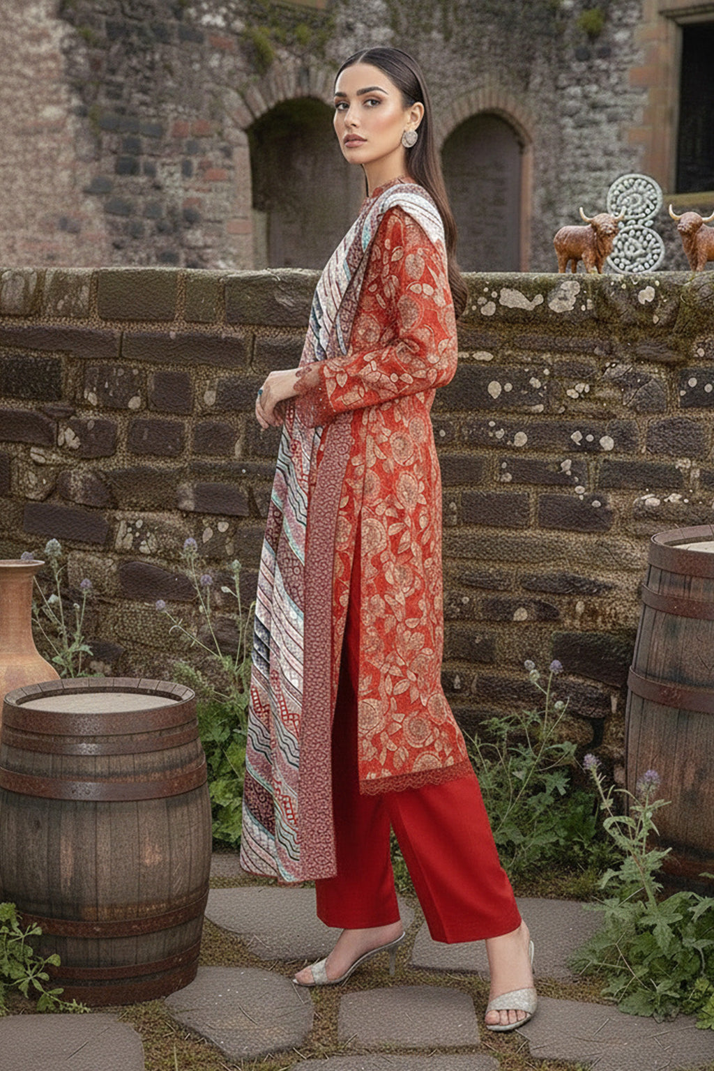 Printed - 3 Pc Khaddar Suit
