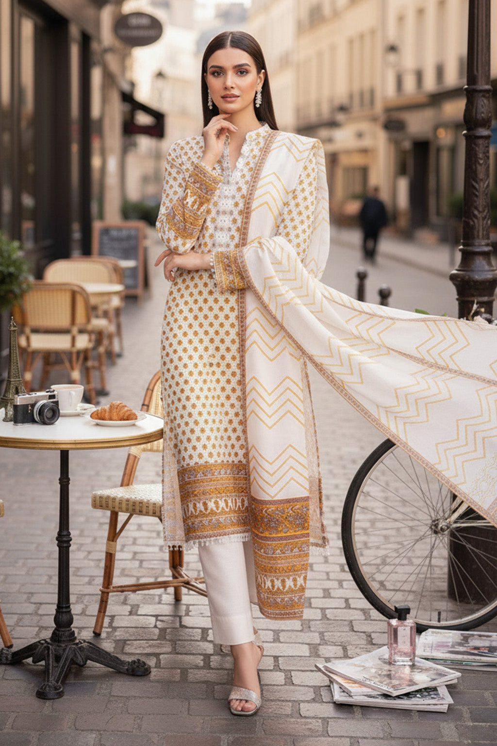 Printed - 3 Pc Khaddar Suit