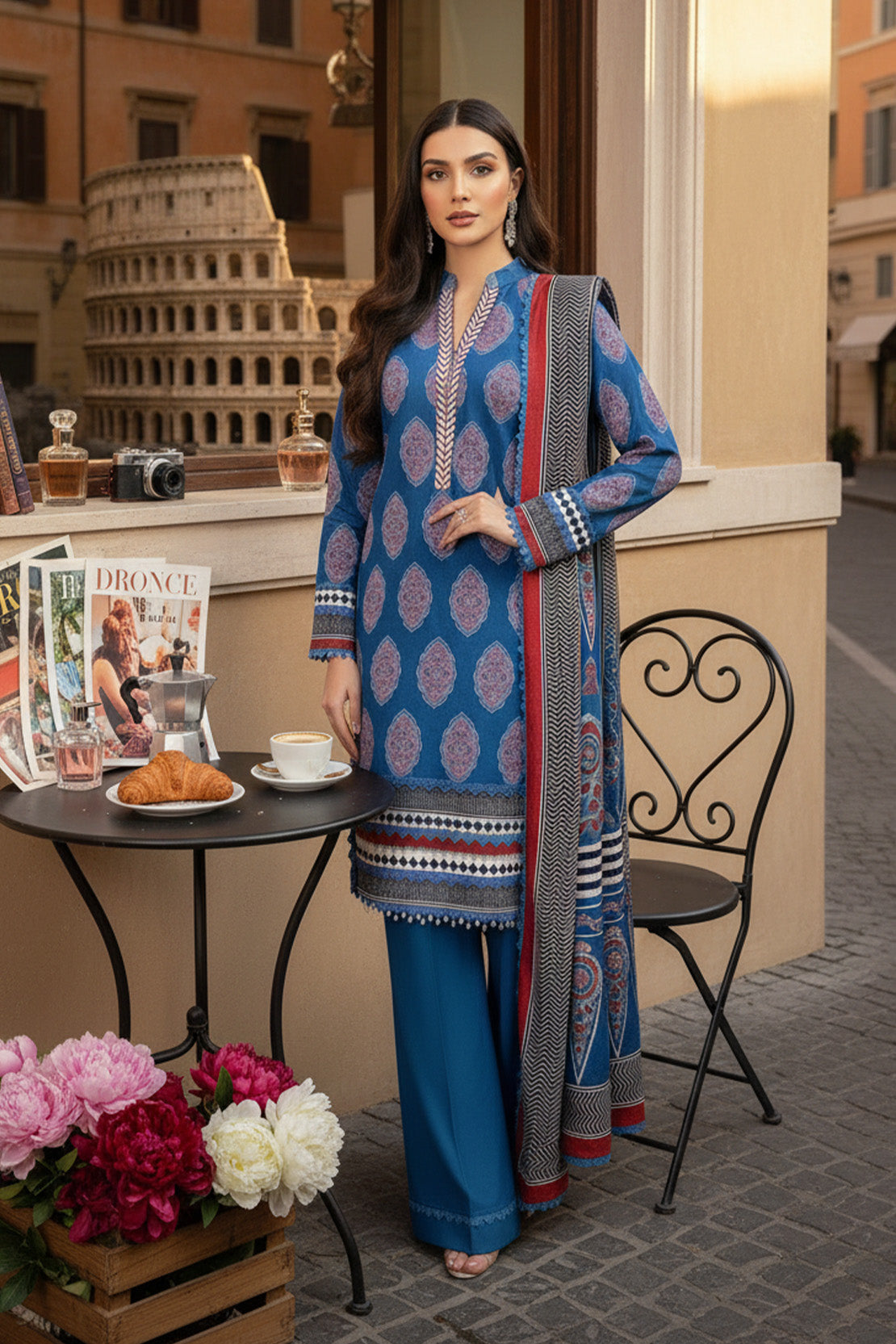Printed - 3 Pc Khaddar Suit