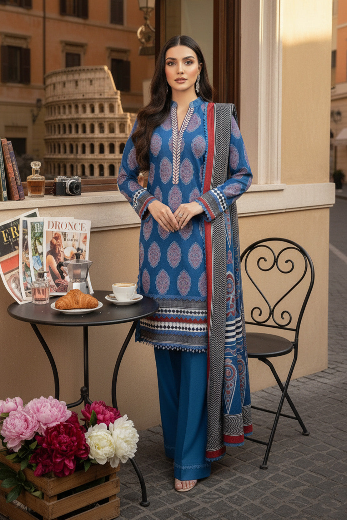 Printed - 3 Pc Khaddar Suit