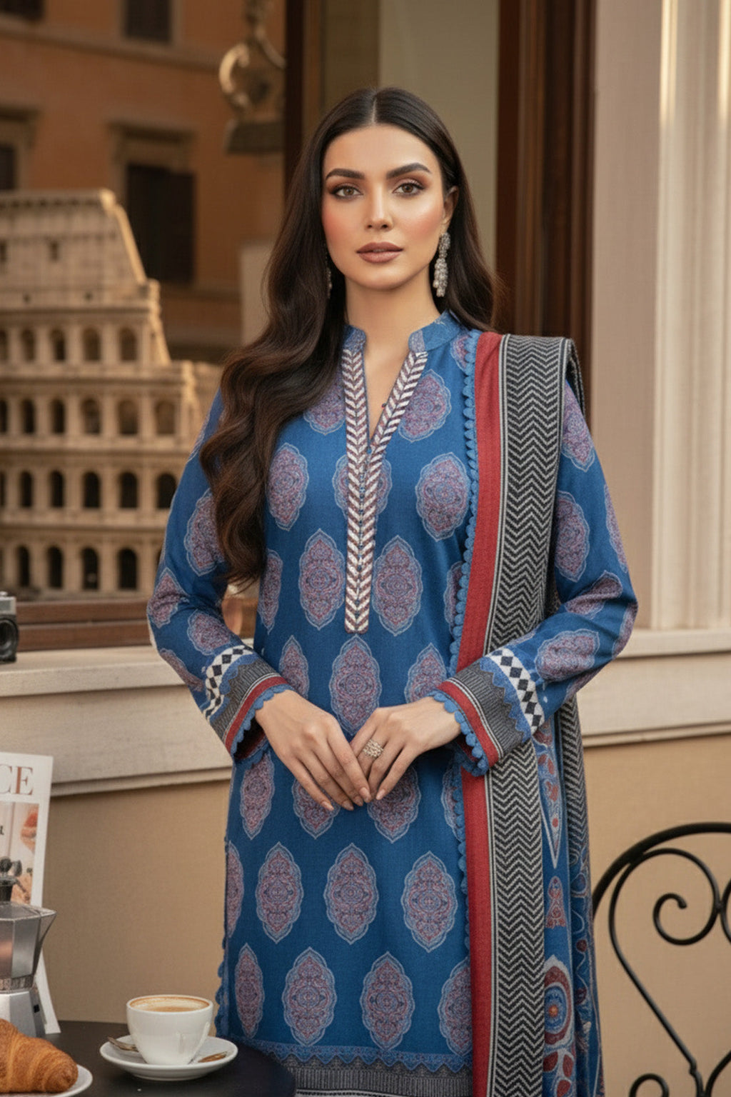 Printed - 3 Pc Khaddar Suit