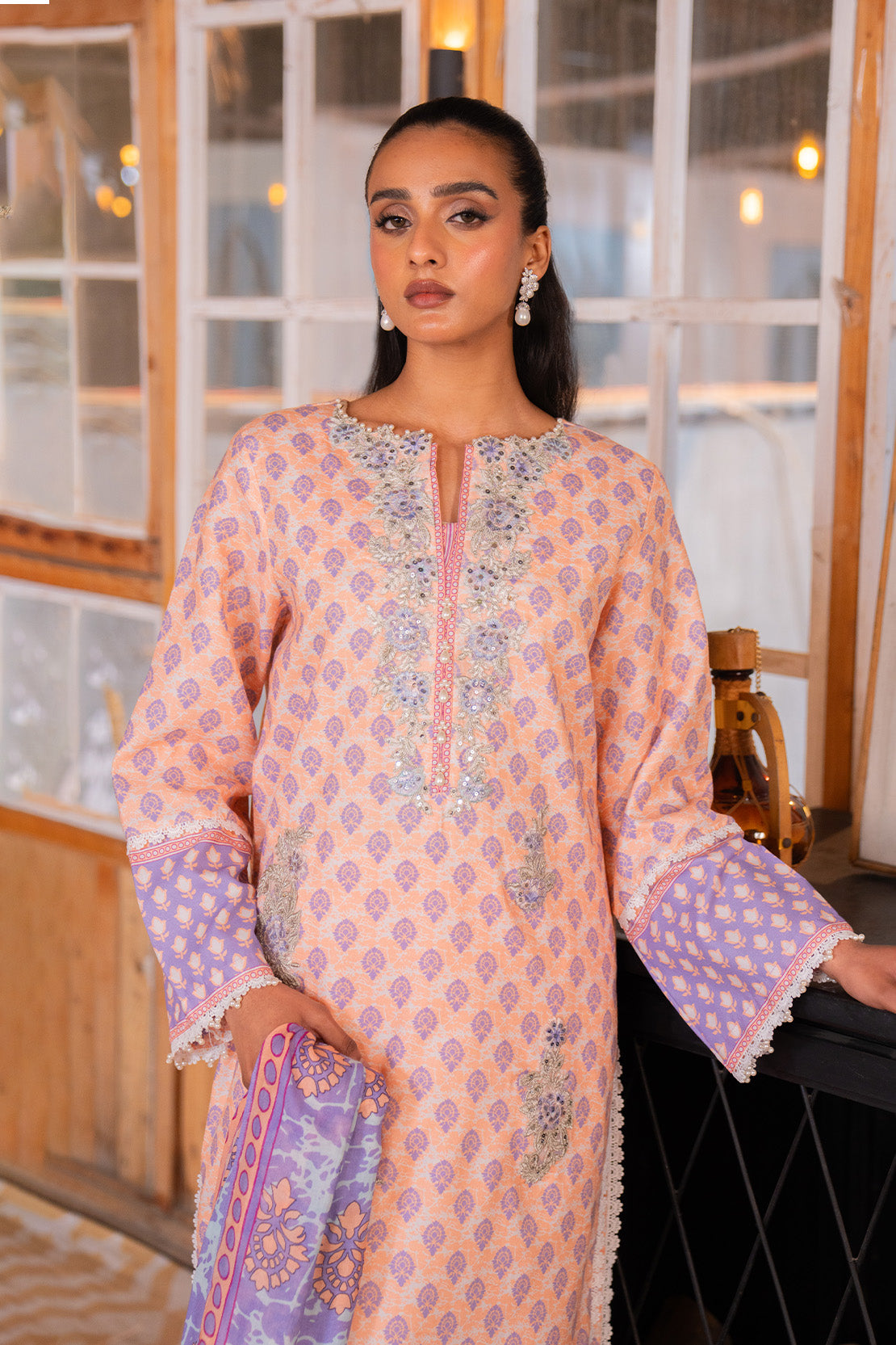 Embroidered - 2 Pc Lawn Suit (Lawn Dupatta)