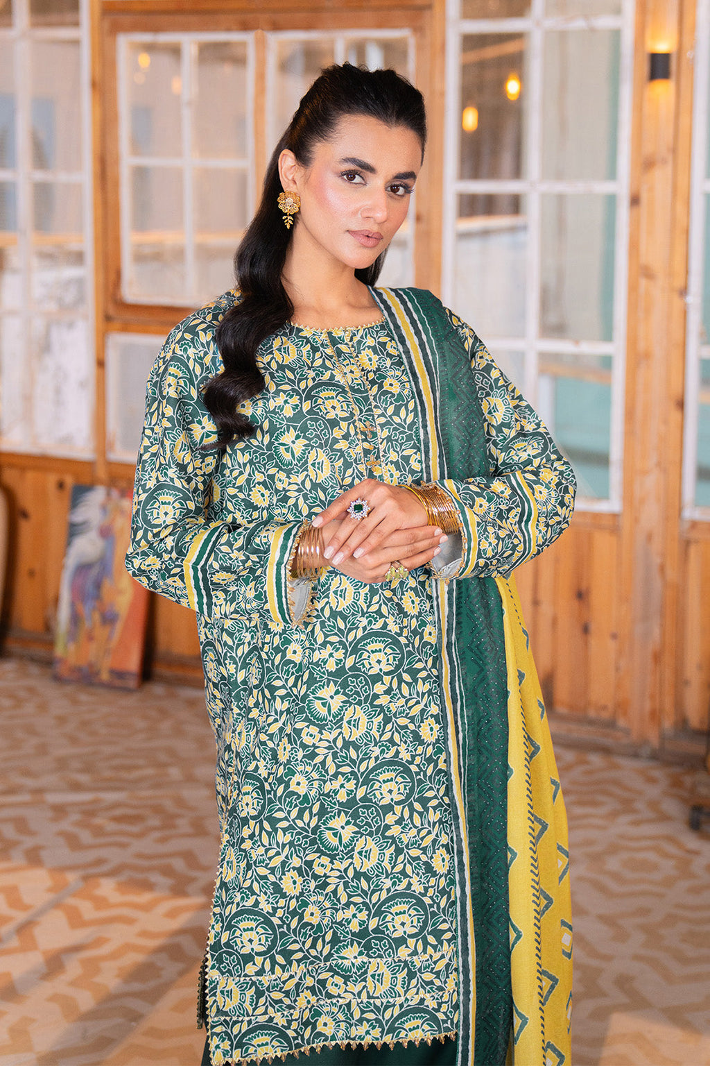 Printed - 2 Pc Lawn Suit (Lawn Dupatta)