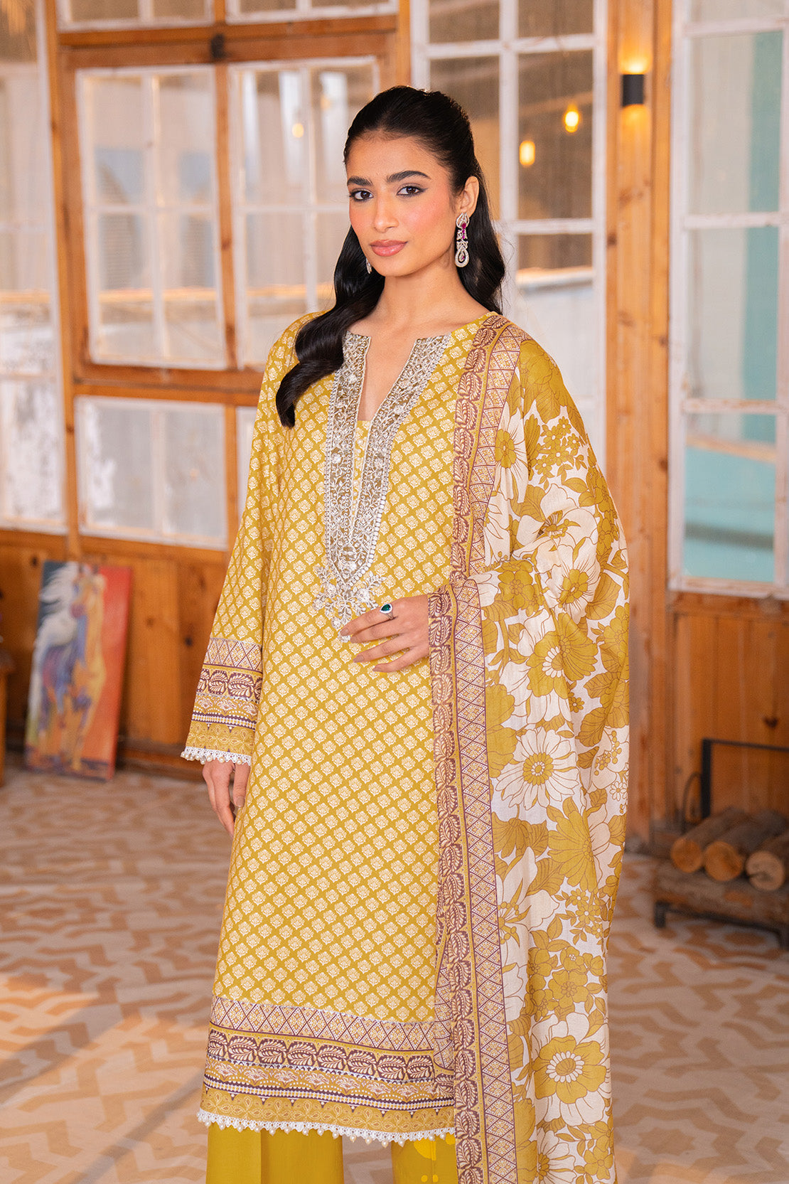 Embroidered - 3 Pc Lawn Suit (Lawn Dupatta)