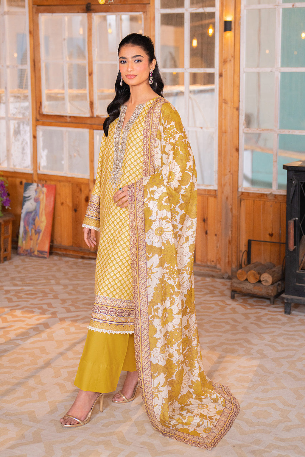 Embroidered - 3 Pc Lawn Suit (Lawn Dupatta)