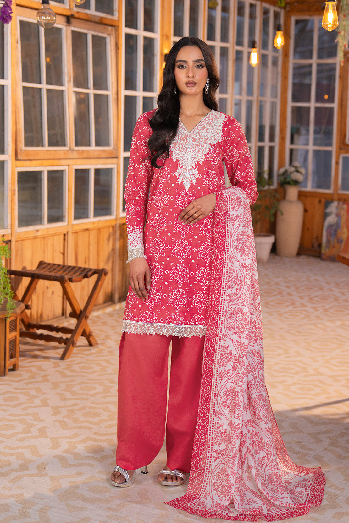 Embroidered - 3 Pc Lawn Suit (Lawn Dupatta)