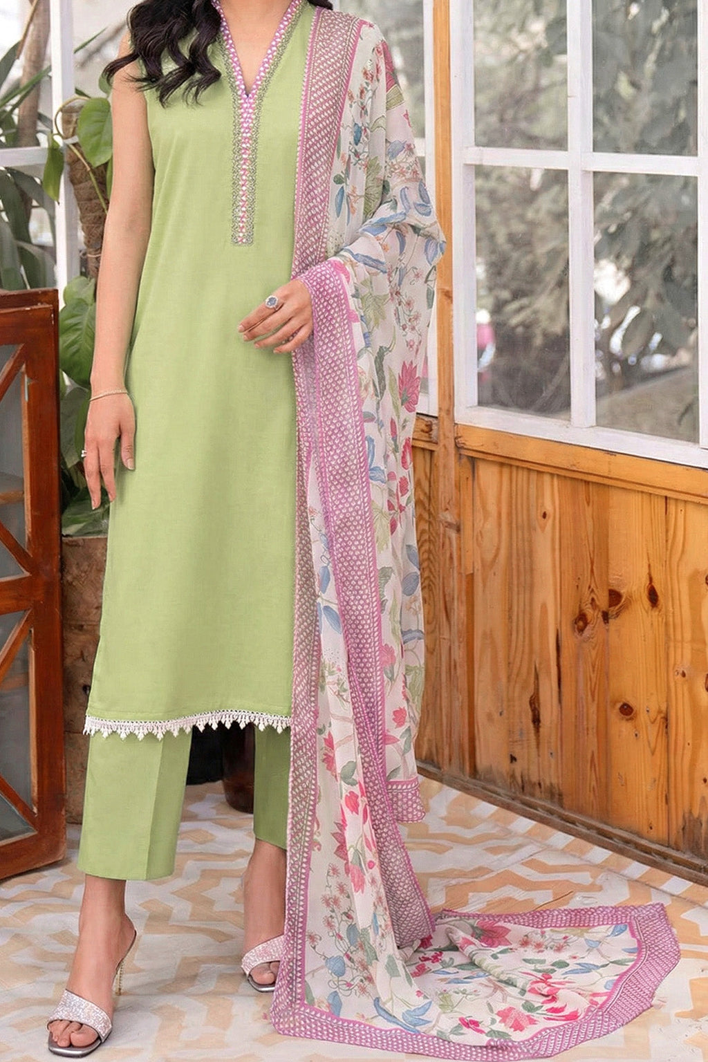 Printed - 1 Pc Chiffon Dupatta