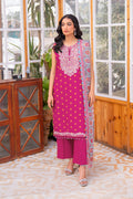 Embroidered - 3 Pc Lawn Suit (Chiffon Dupatta)
