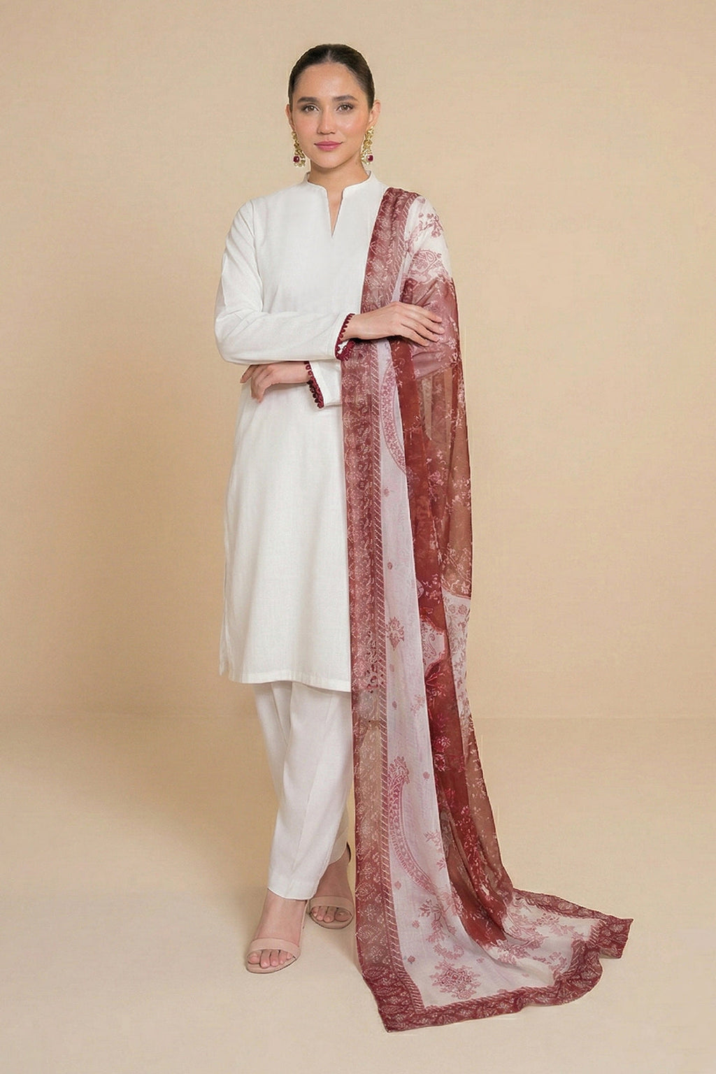 Printed - 1 Pc Chiffon Dupatta