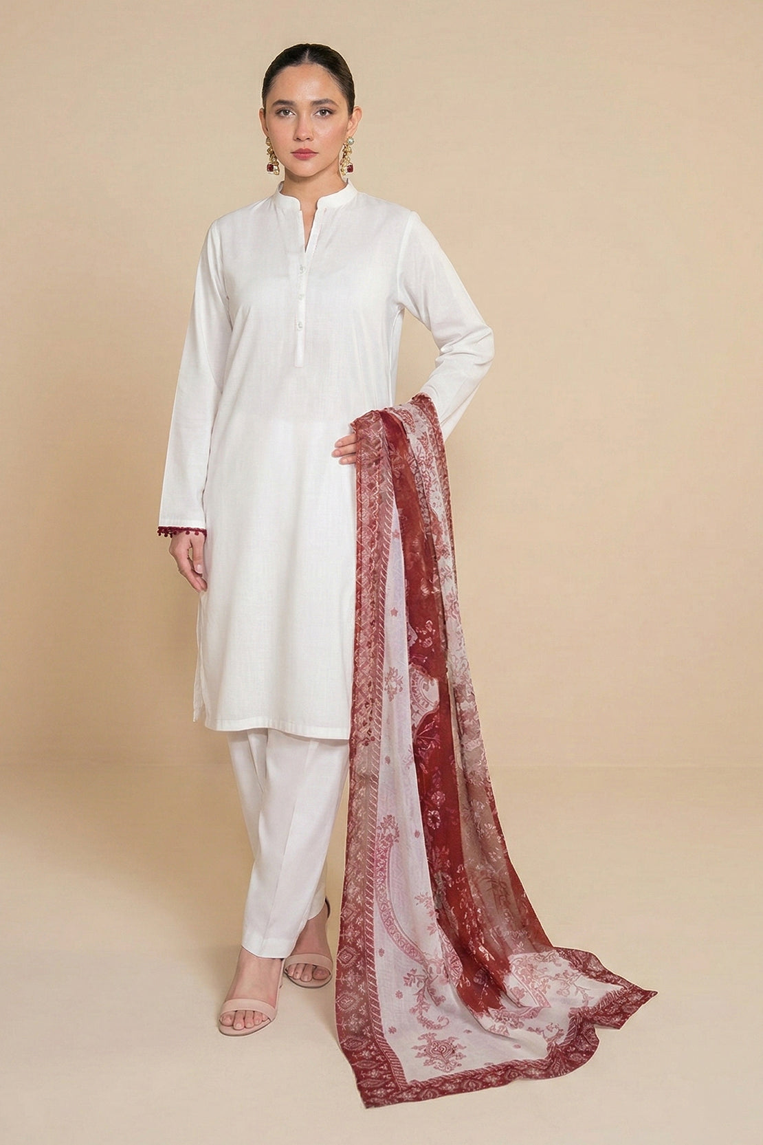 Printed - 1 Pc Chiffon Dupatta
